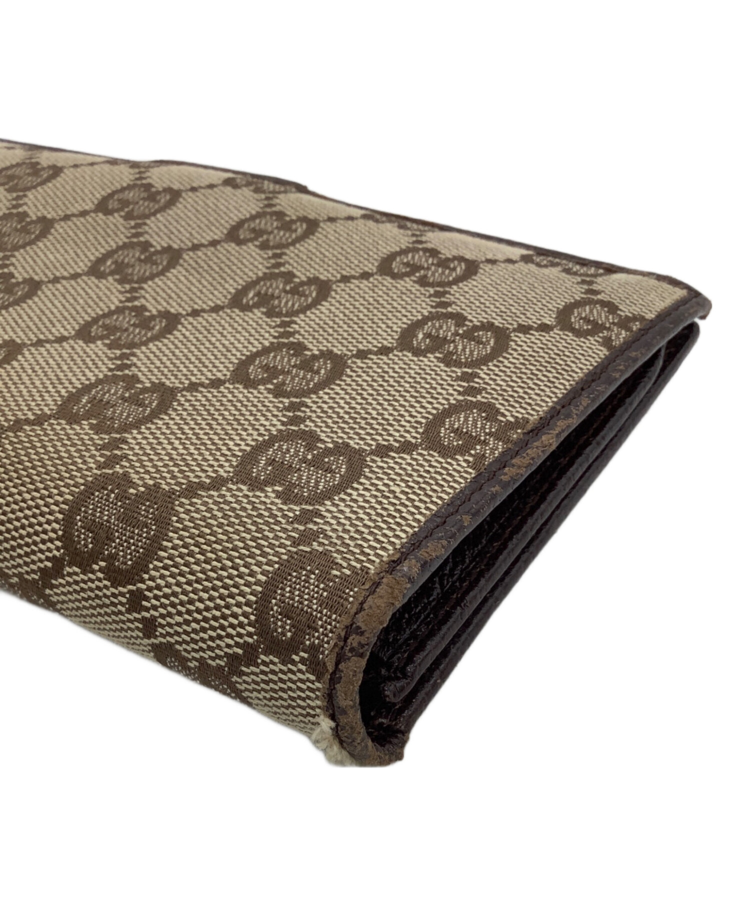 中古・古着通販】GUCCI (グッチ) GGキャンバス 二つ折り長財布