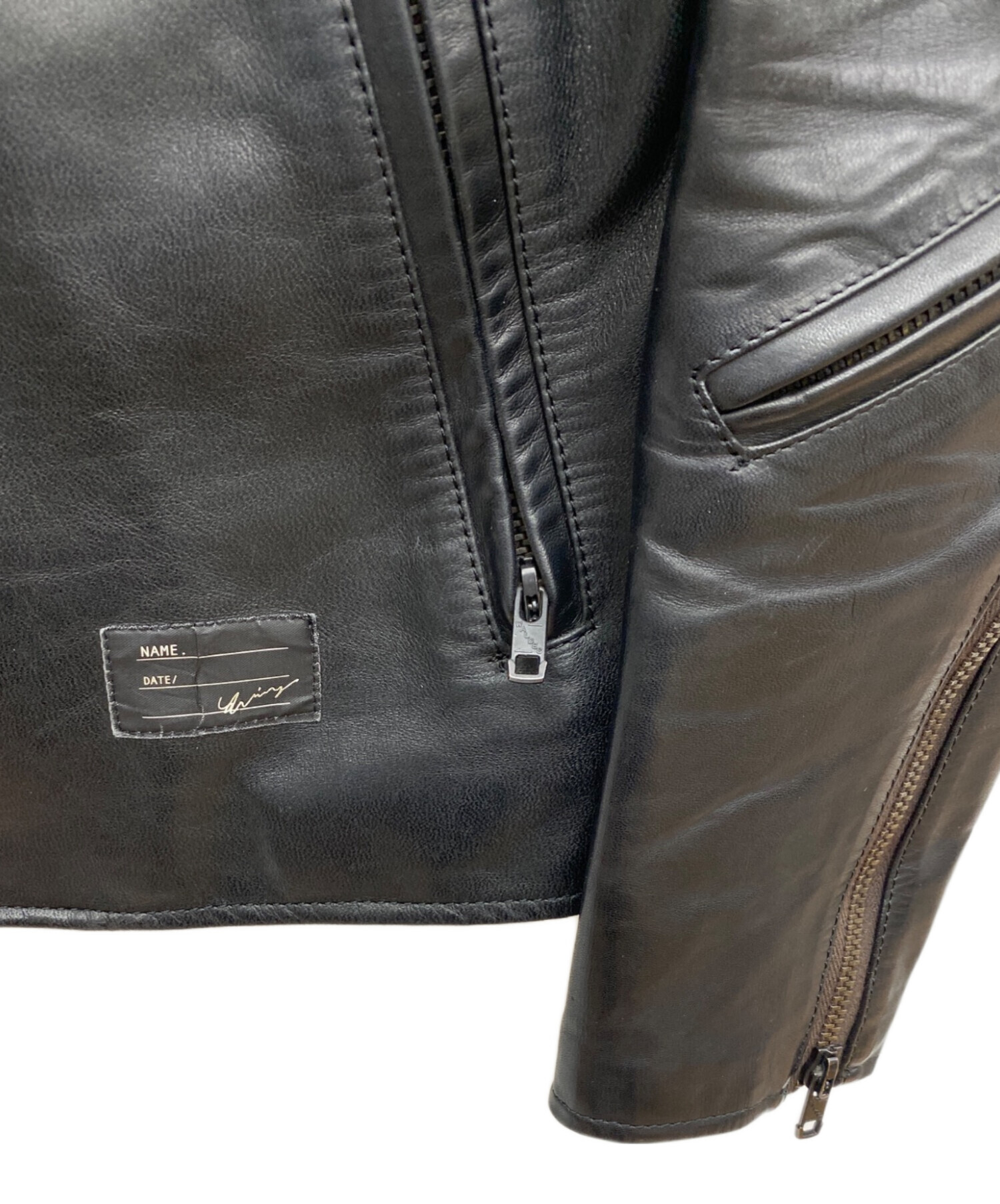 中古・古着通販】Name. (ネーム) HORSE HIDE JACKET ブラック