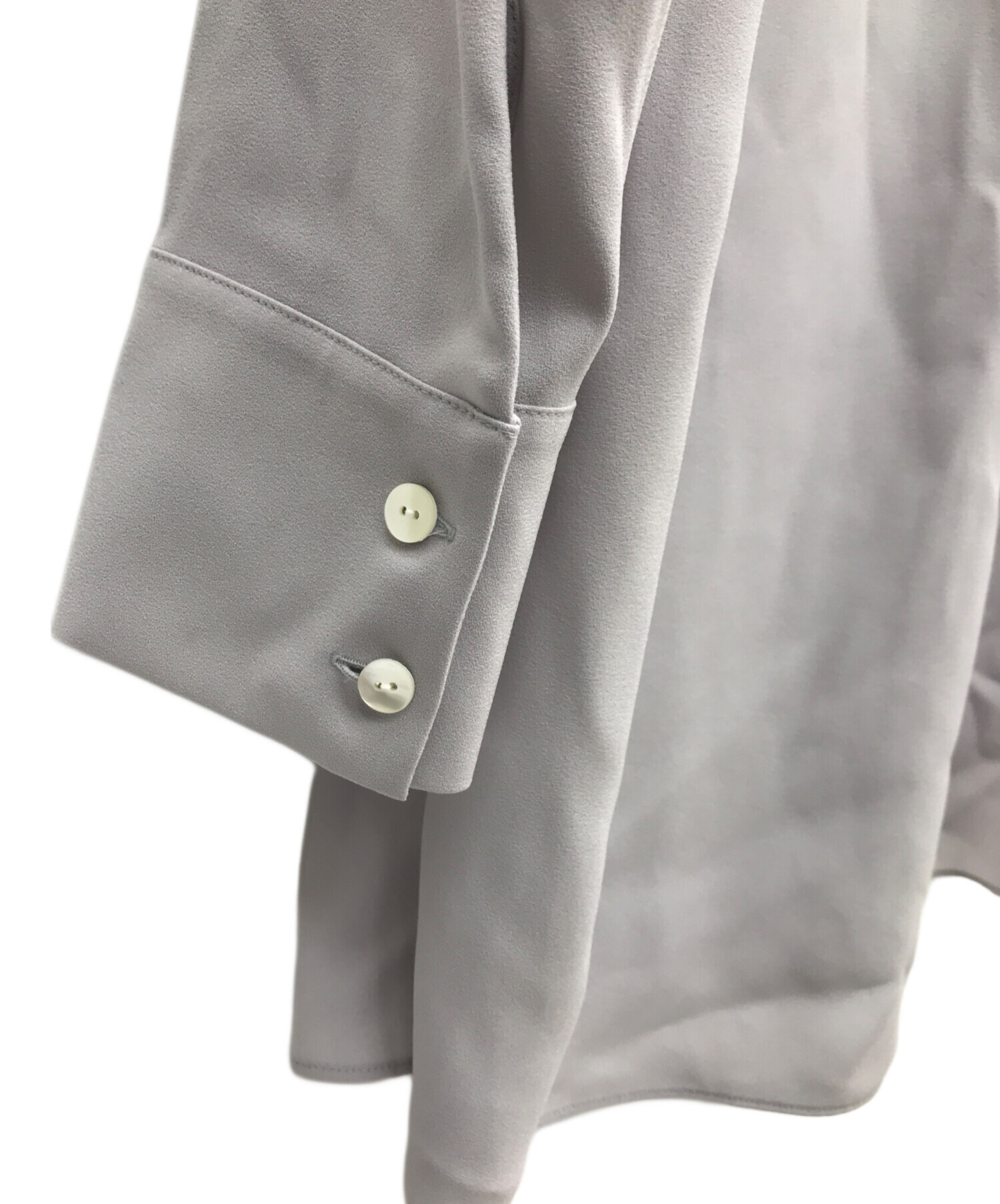 theory 23SS ボウタイブラウス グレー S SOFT FEMININITY | Theory