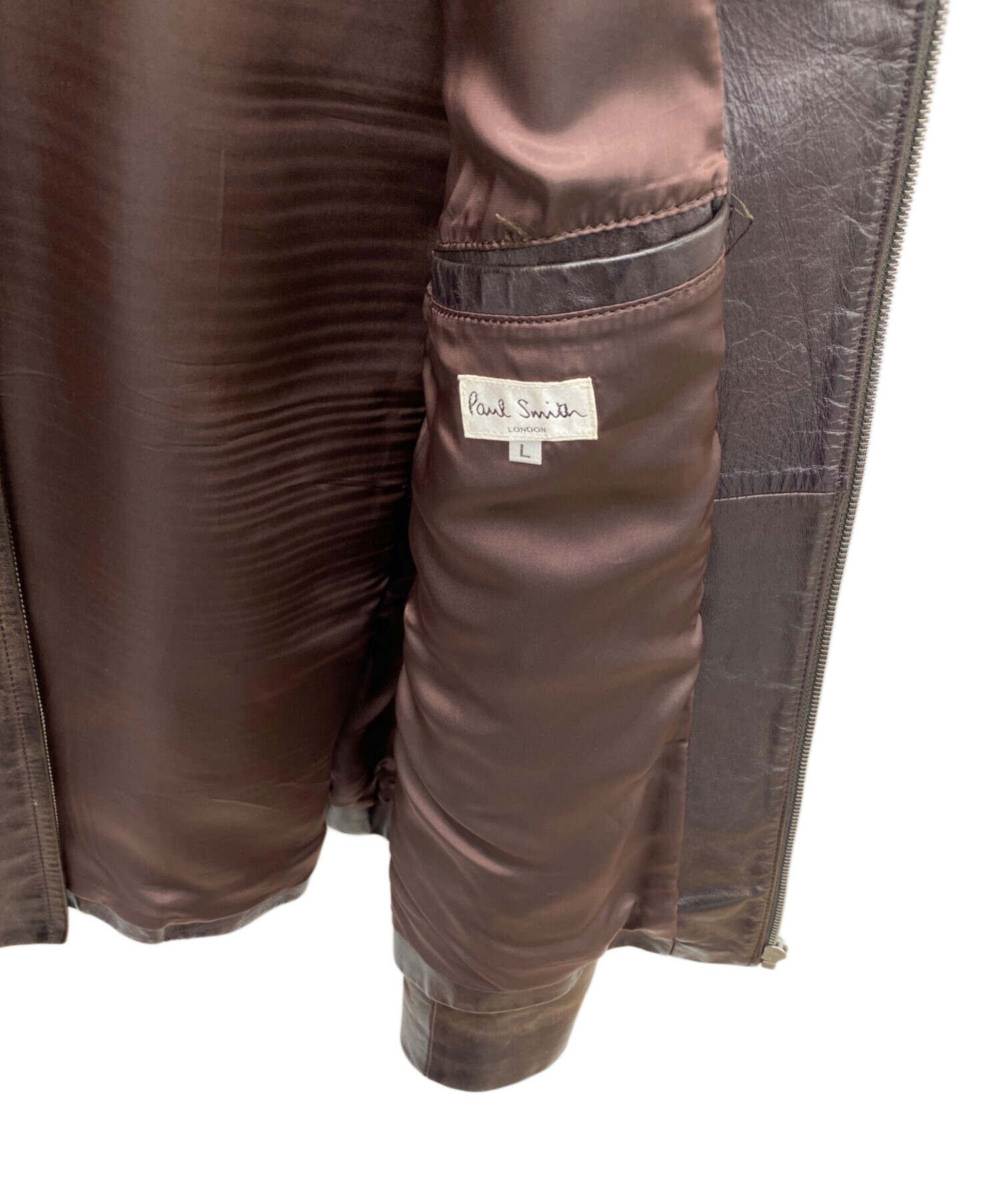 中古・古着通販】PAUL SMITH (ポールスミス) ホースレザーライダース 