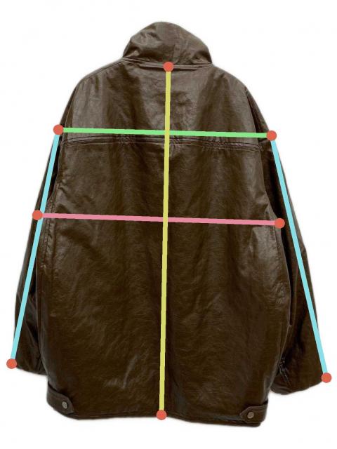 ジャケット・アウター AMERI PASTINGLIKESYNTHETICLEATHERJACKET PASTING LIKE SYNTHETIC LEATHER JACKET（その他アウター）｜Ameri