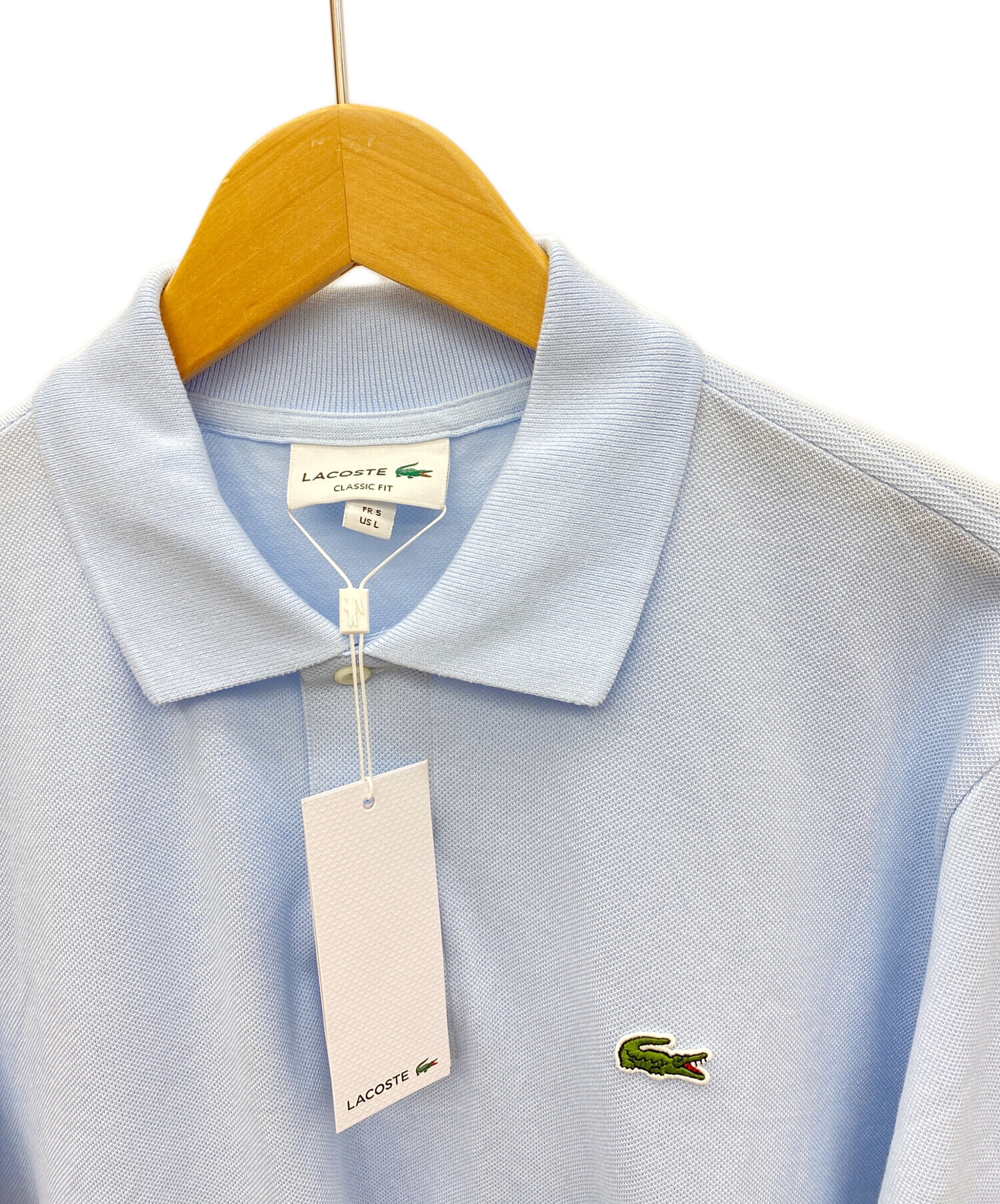 中古・古着通販】LACOSTE (ラコステ) ポロシャツ スカイブルー サイズ 