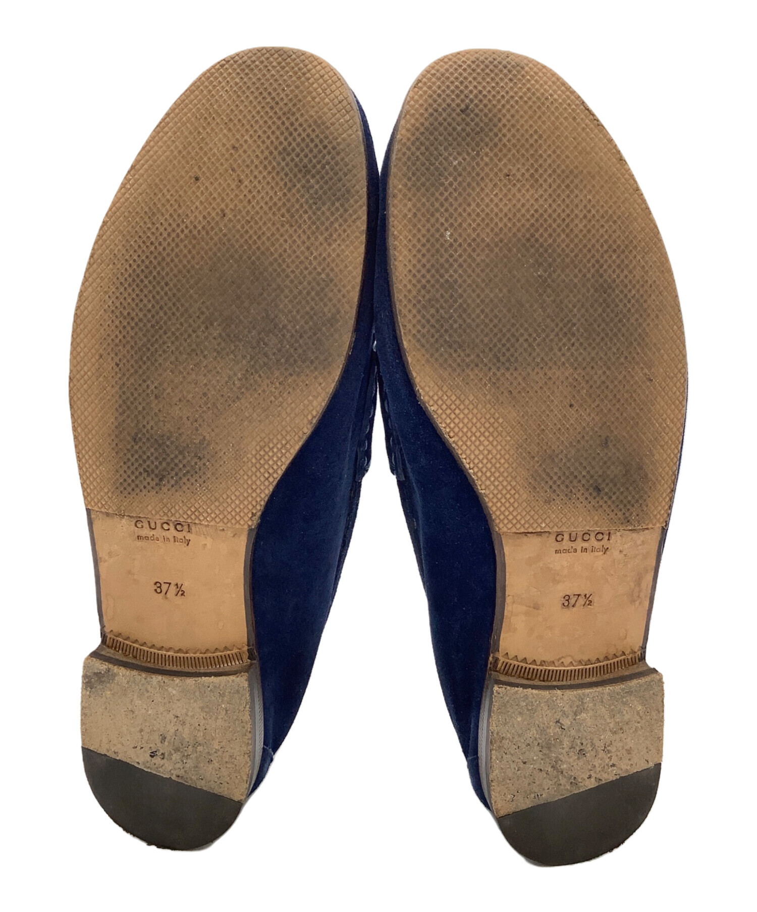 中古・古着通販】GUCCI (グッチ) ローファー ネイビー サイズ:37 1/2