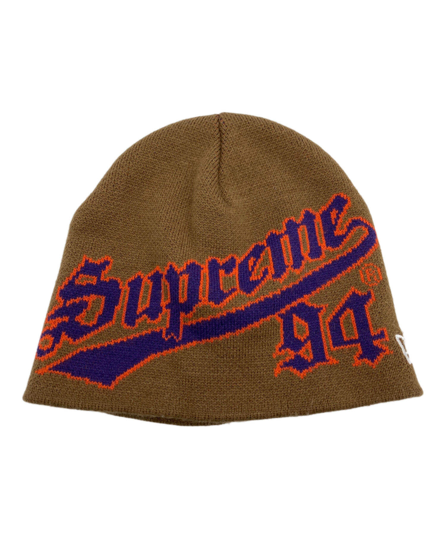 Supreme シュプリーム×ニューエラ×スワロフスキー　ニット帽　ブラウン 中古・古着通販】New Era (ニューエラ) SUPREME (シュプリーム) ニット
