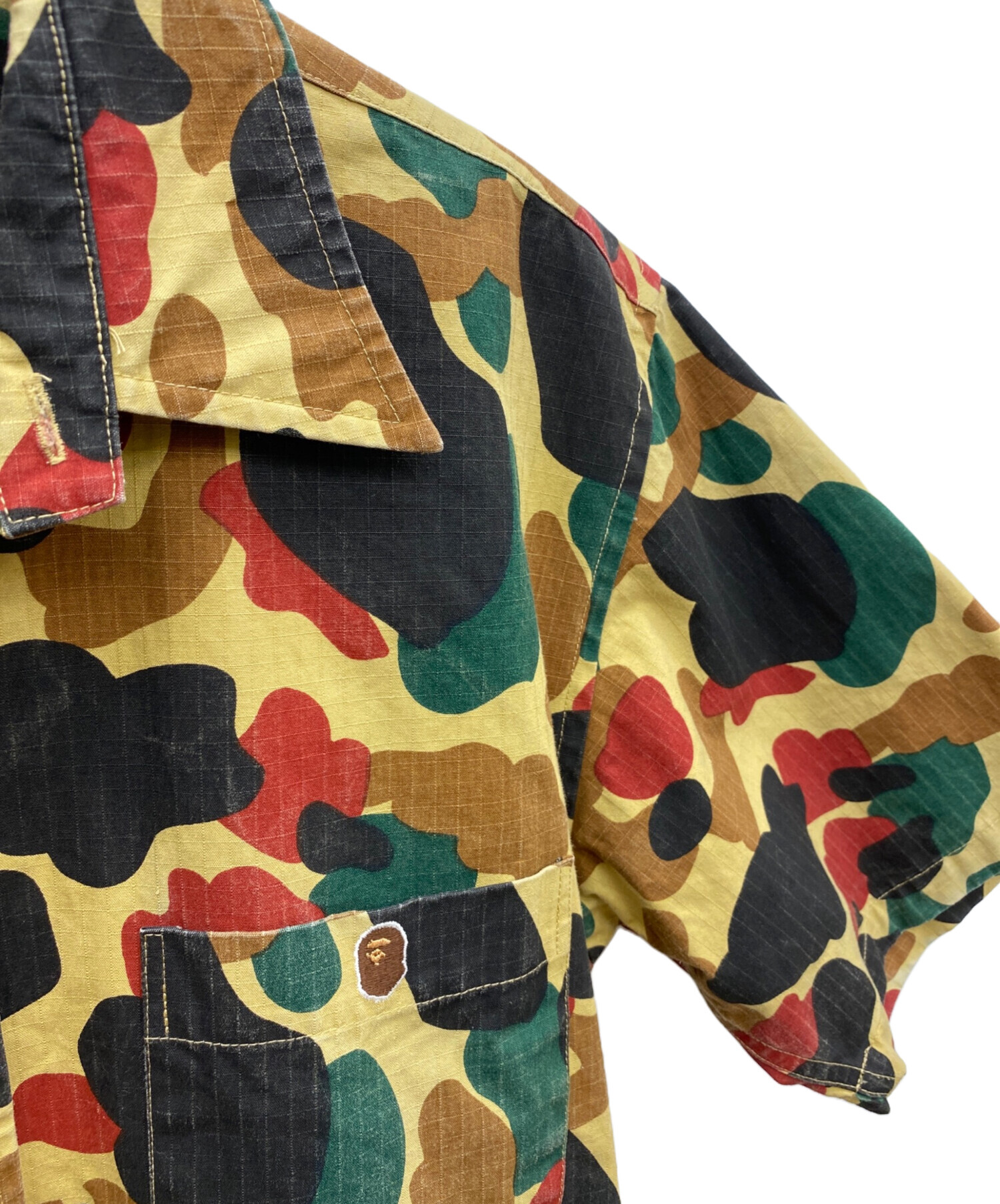 【希少】A BATHING APE アベイシングエイプ　カモフラ　ワークシャツ A BATHING APE(アベイシングエイプ) シャツ(メンズ) - ブランド通販のBUYMA