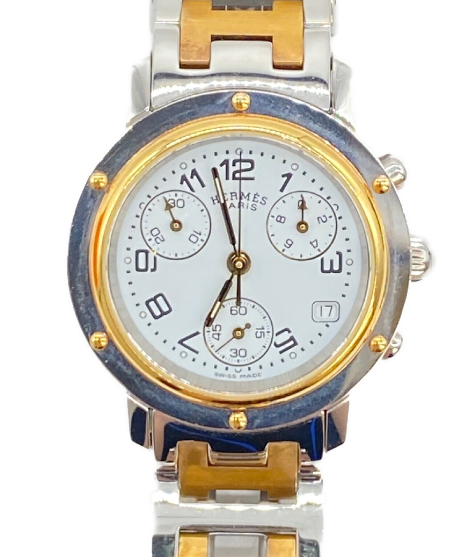 中古・古着通販】HERMES (エルメス) クリッパークロノ ホワイト