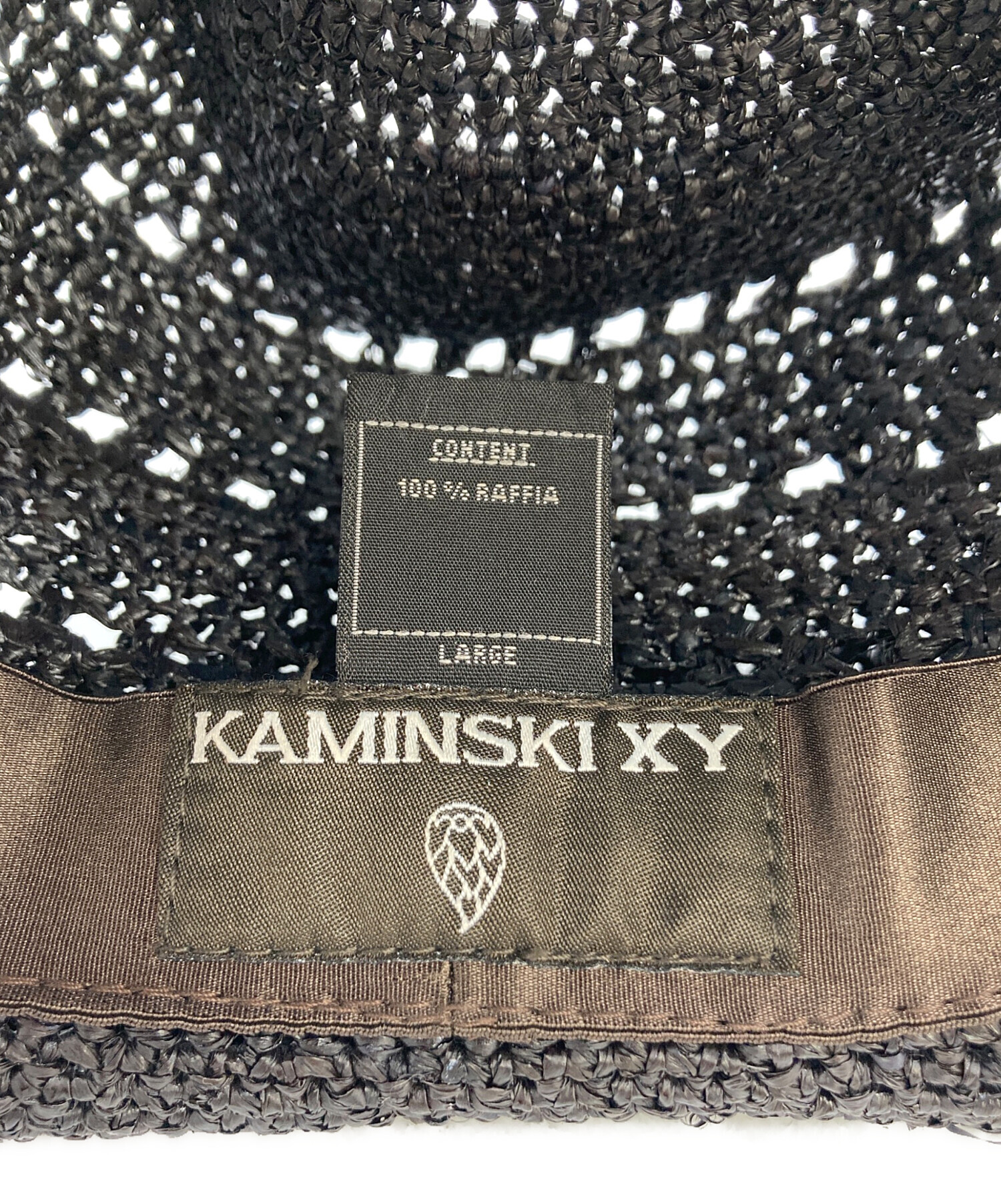 中古・古着通販】KAMINSKI XY (カミンスキー) ストローハット ブラック