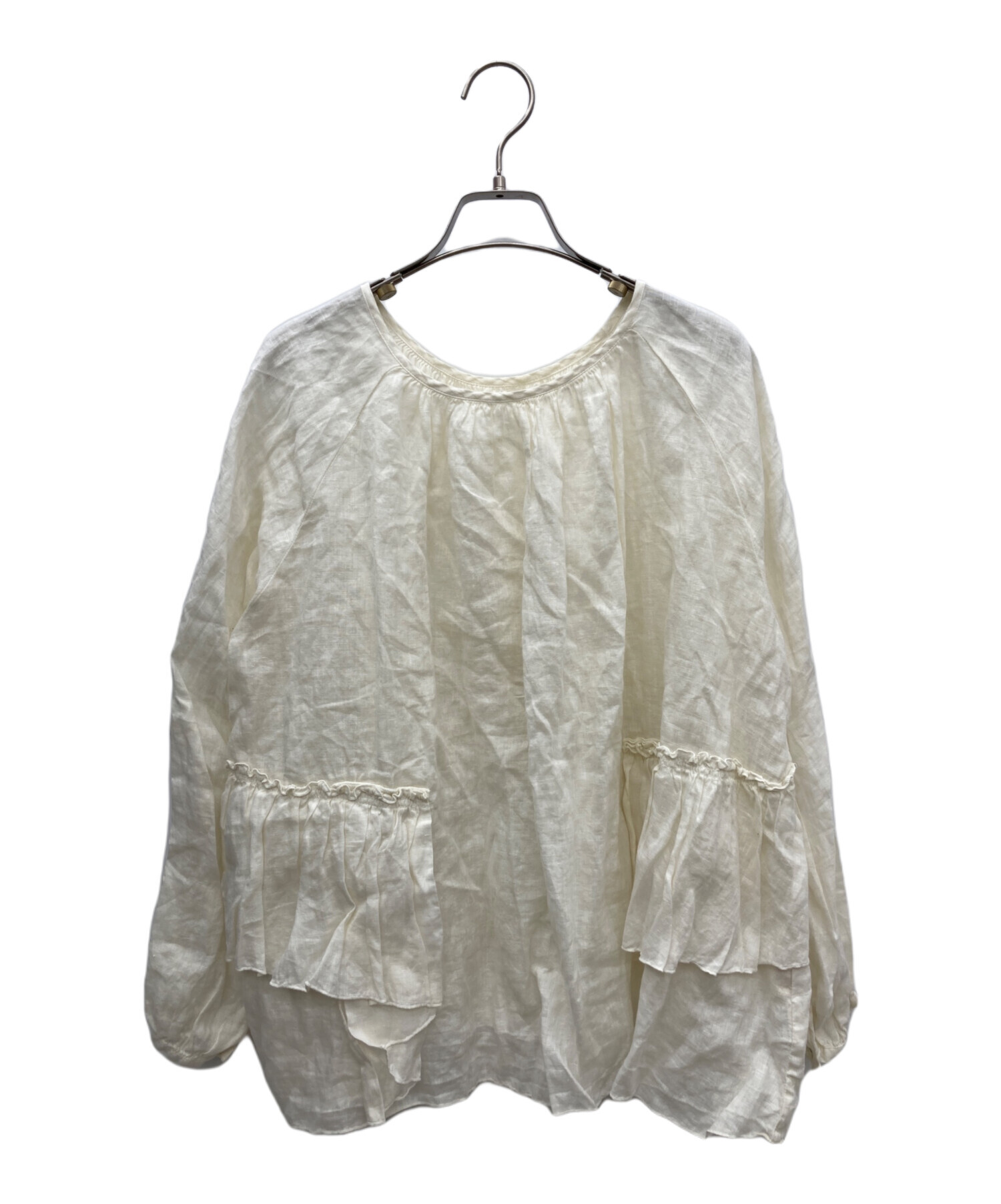 中古・古着通販】nest Robe (ネストローブ) リネンブラウス ベージュ 
