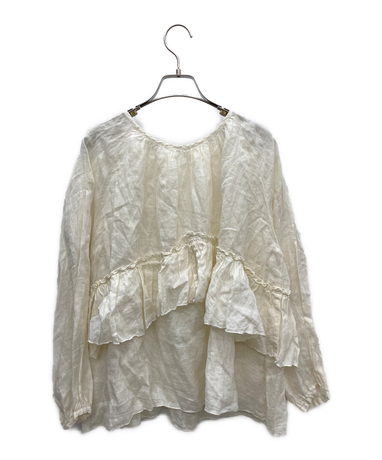 中古・古着通販】nest Robe (ネストローブ) リネンブラウス ベージュ 