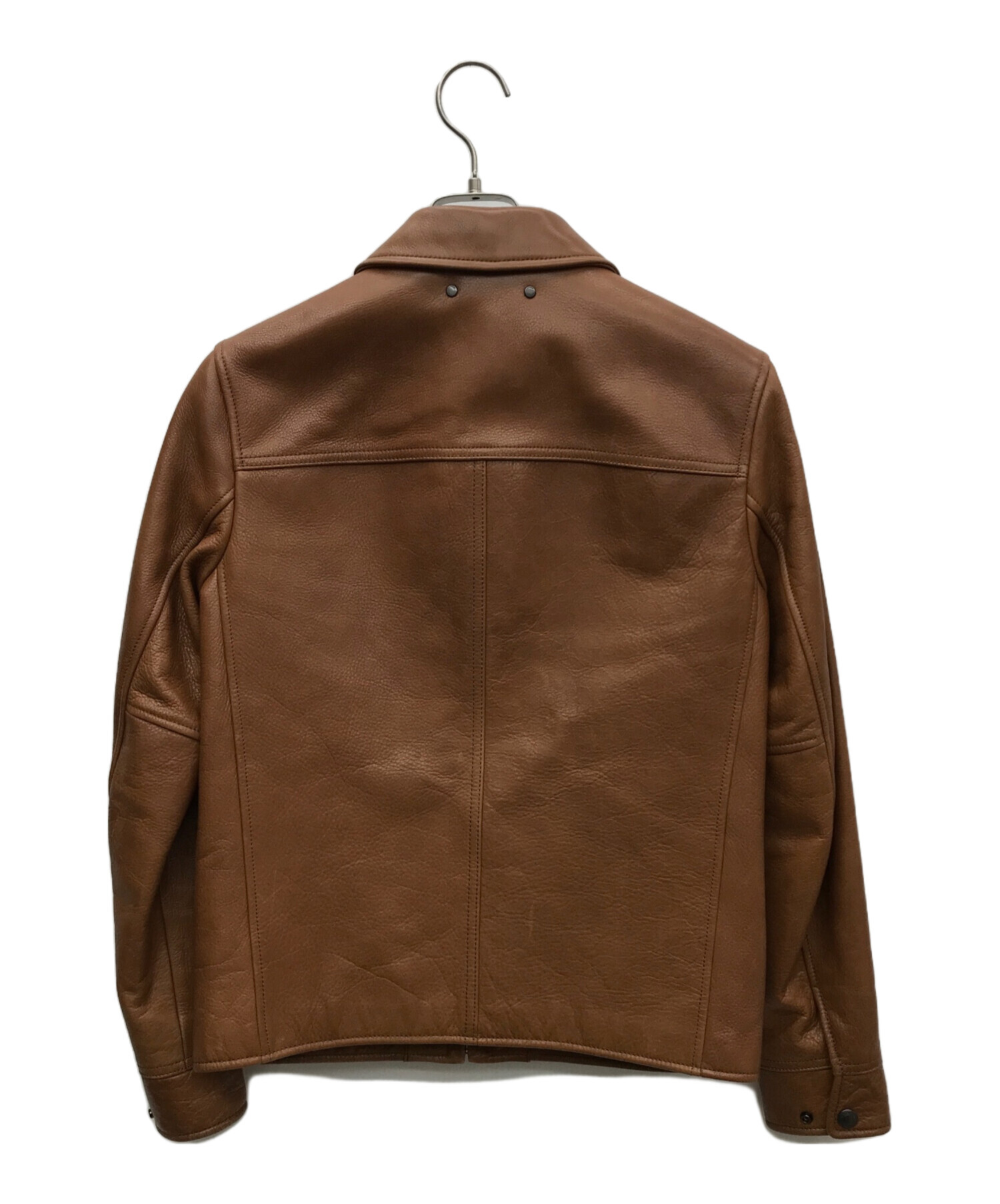 中古・古着通販】COACH (コーチ) カーフレザージャケット ブラウン 