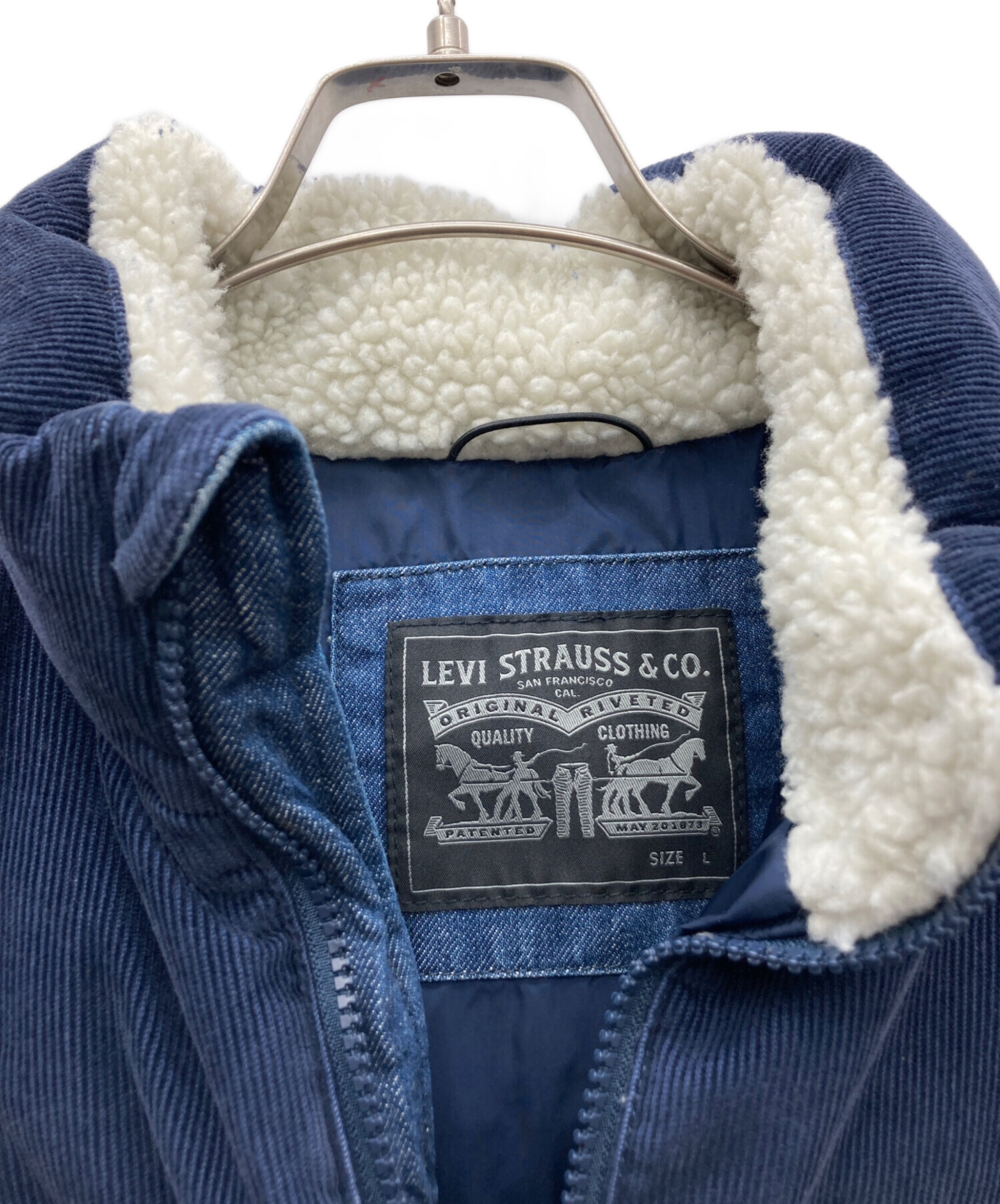Levi Strauss ネイビー ダウンジャケット L 中古・古着通販LEVI