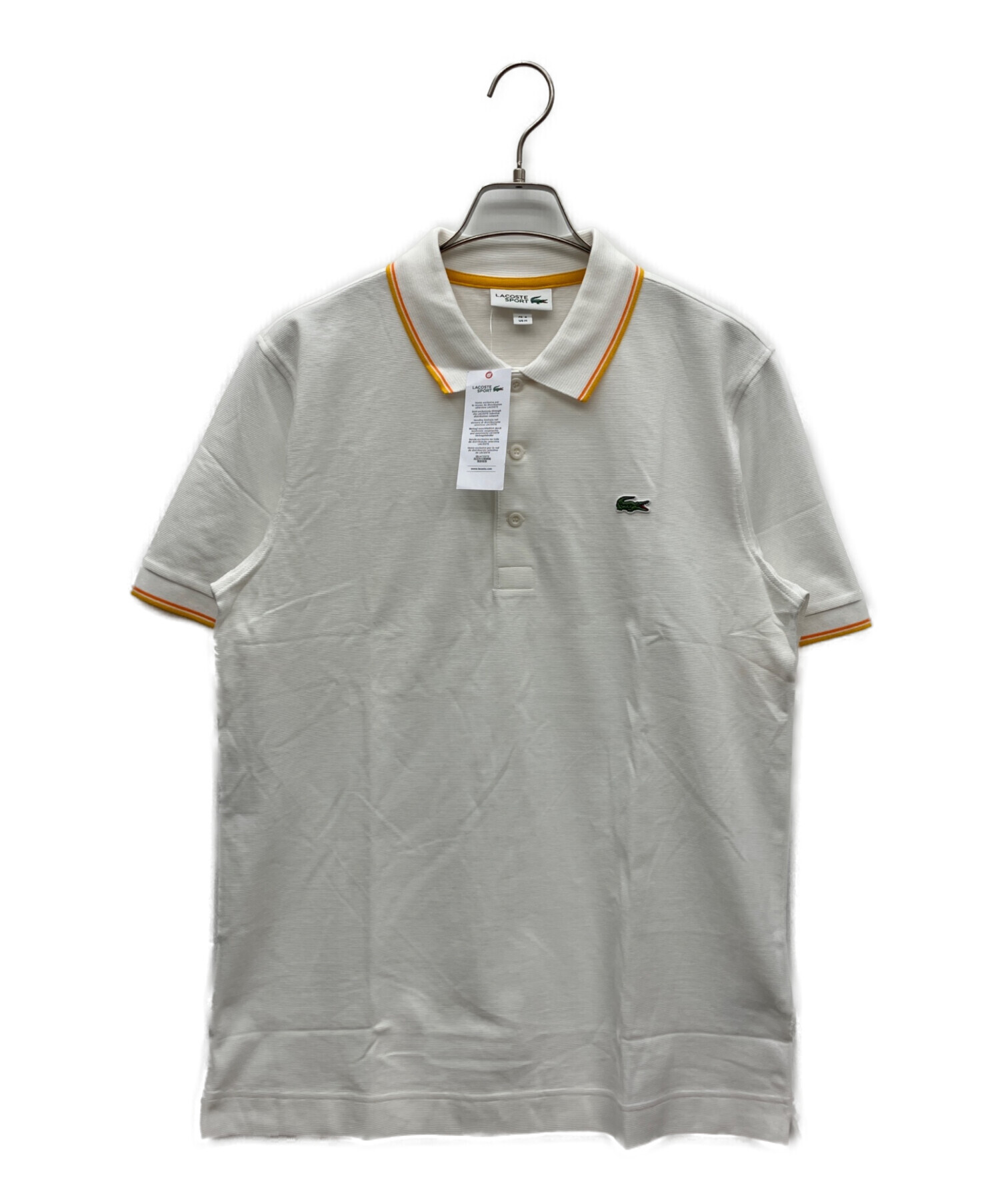 中古・古着通販】LACOSTE (ラコステ) ポロシャツ ホワイト サイズ:US M