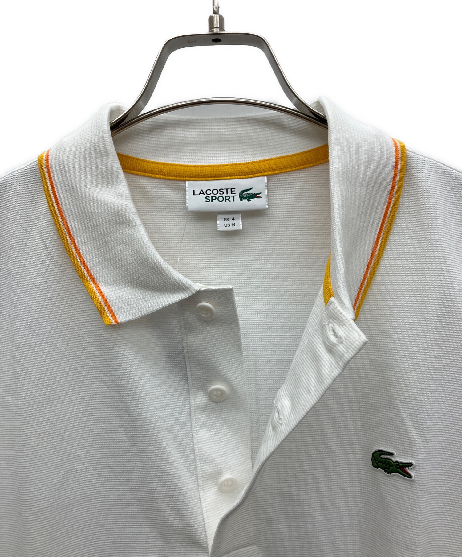 中古・古着通販】LACOSTE (ラコステ) ポロシャツ ホワイト サイズ:US M