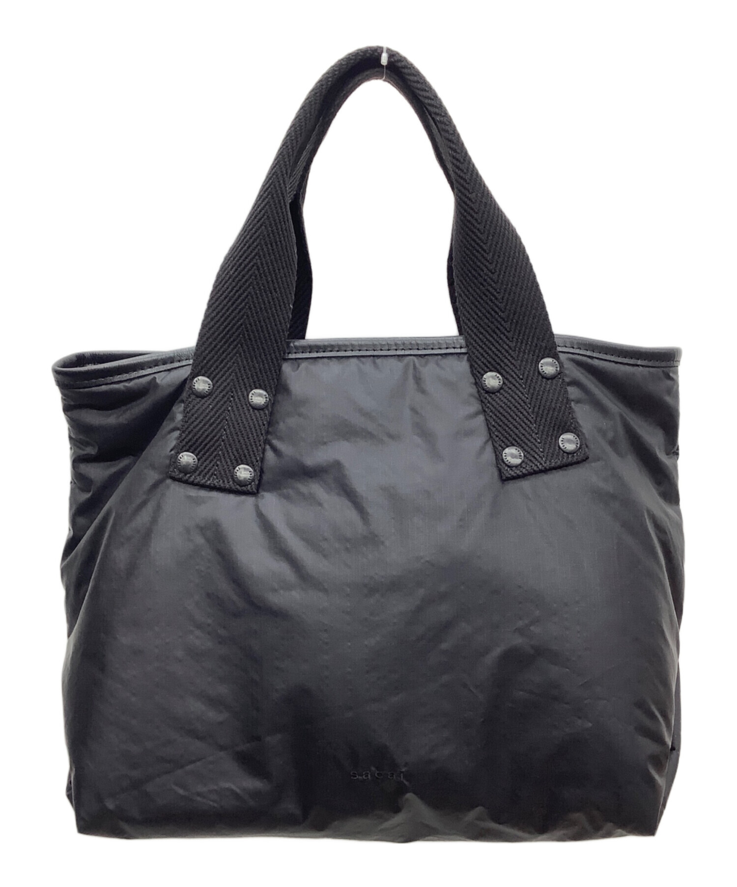 サカイ スカイテックス ナイロントートバッグ 中古・古着通販】sacai (サカイ) Skytex Tote ブラック｜ブランド