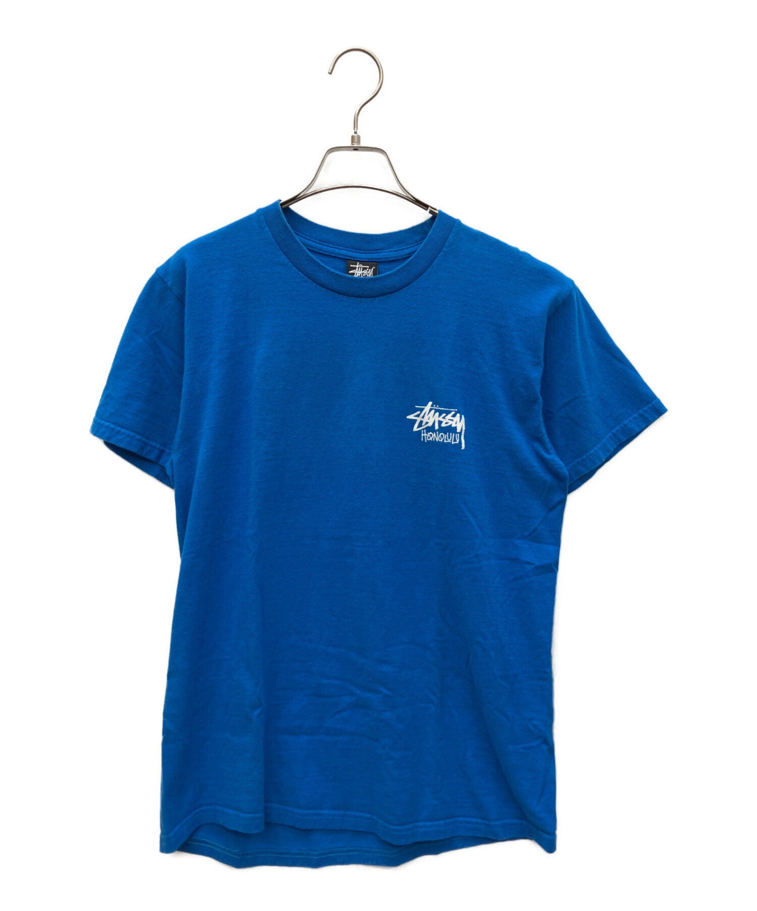 ステューシー　stussy シャツ　半袖シャツ　ブルー　青　サメ　シャーク 中古・古着通販】stussy (ステューシー) 半袖Tシャツ ブルー サイズ:M
