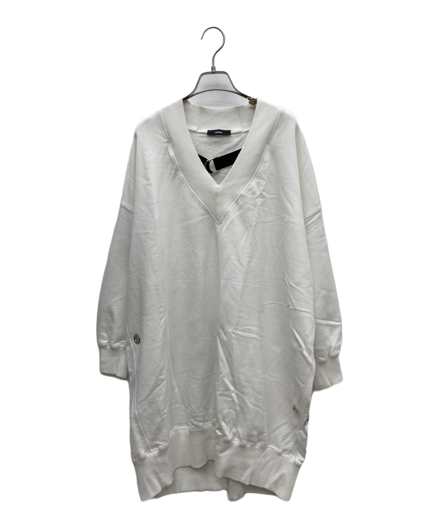 中古・古着通販】DIESEL (ディーゼル) スウェットワンピース ホワイト 