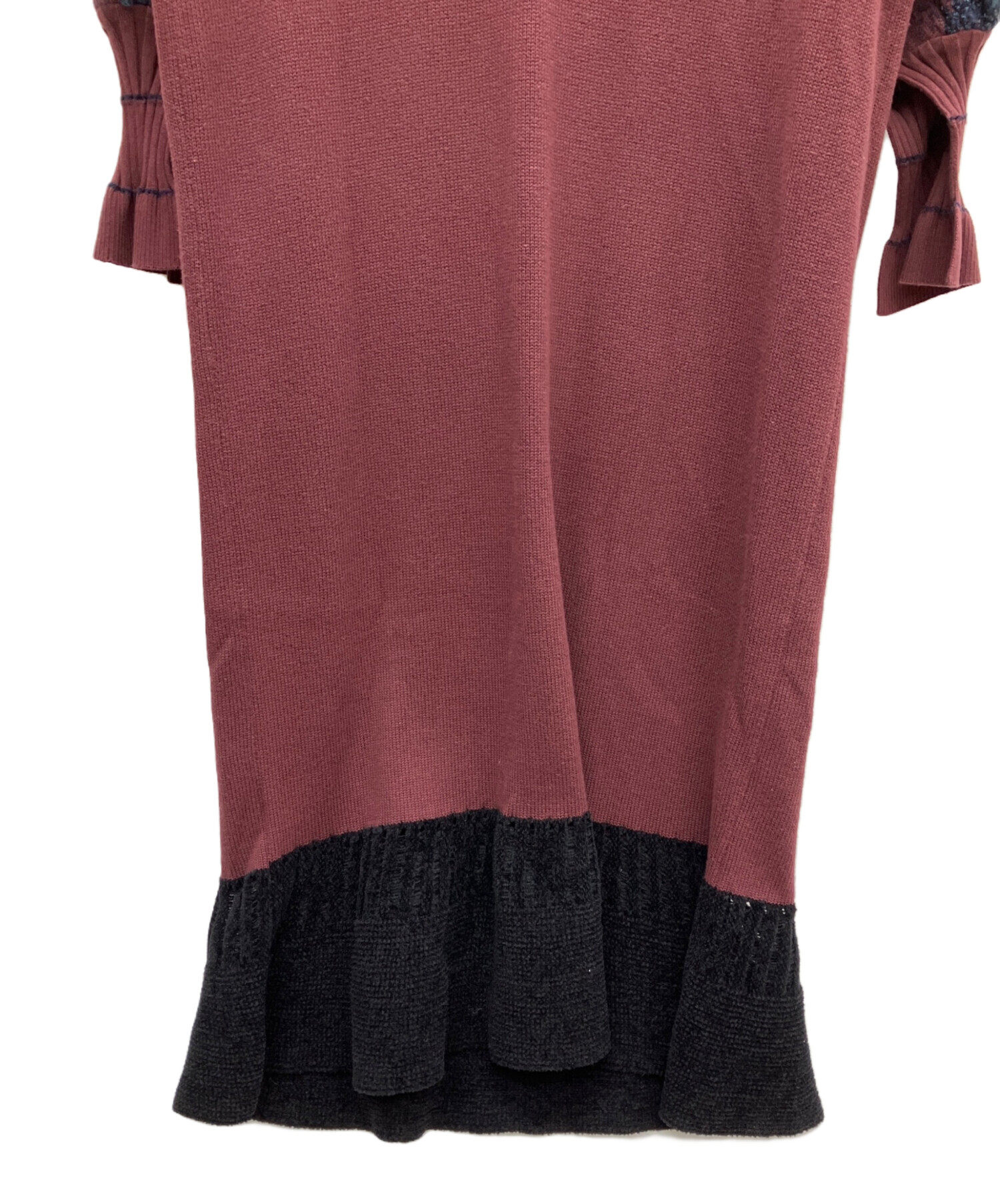 malamute マラミュート ワンピース レディース 【古着】【中古】 中古・古着通販】malamute (マラミュート) 長袖ワンピース ワイン