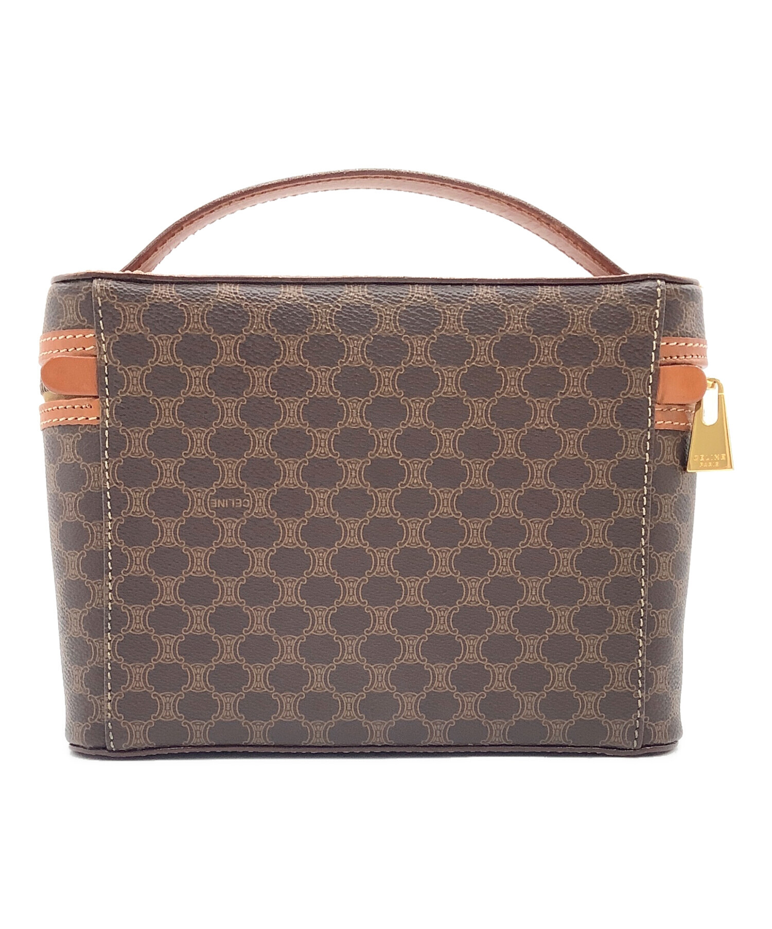 中古・古着通販】CELINE (セリーヌ) マカダム バニティバッグ ブラウン
