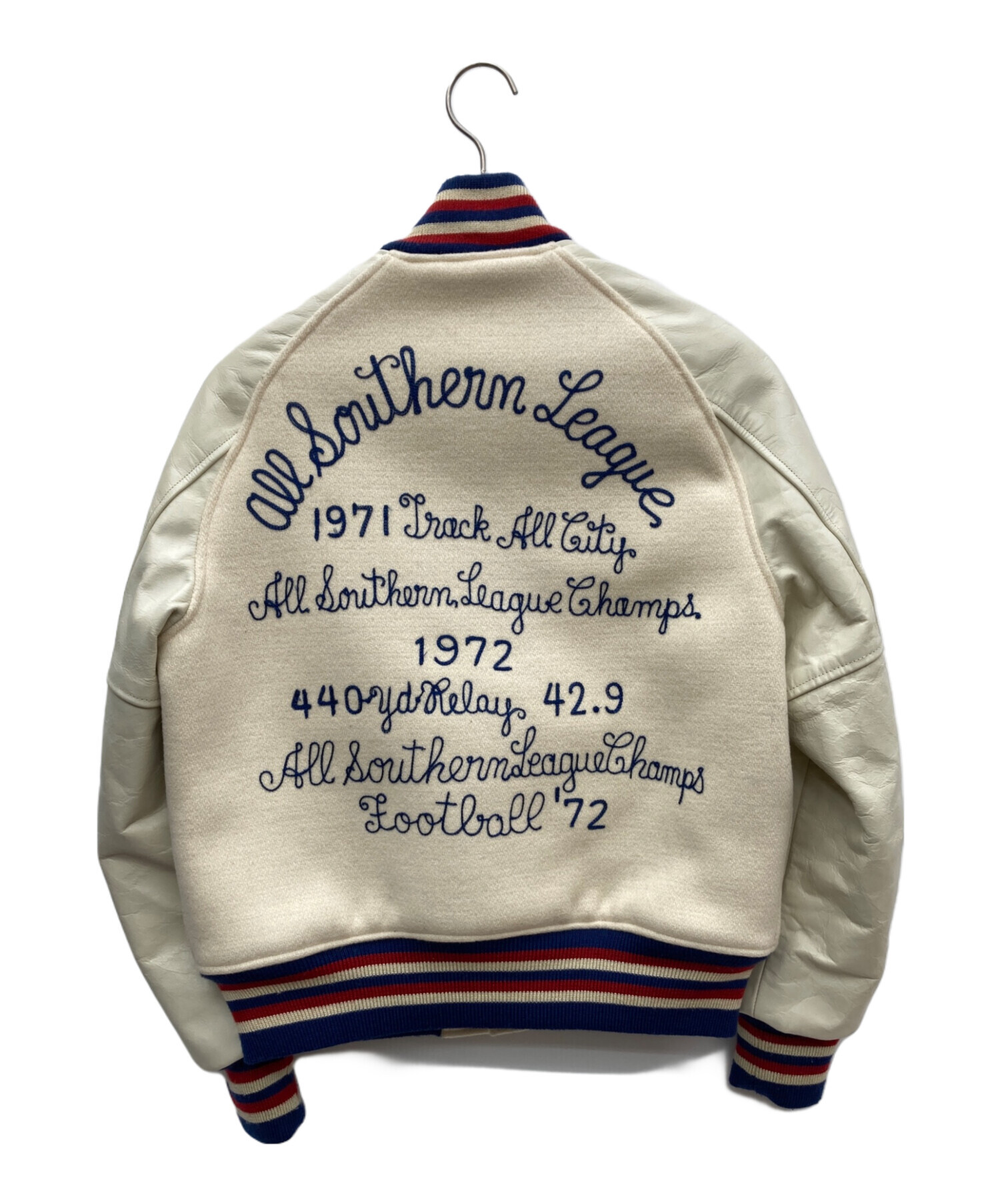 中古・古着通販】whitesville (ホワイツビル) スタジャン ホワイト