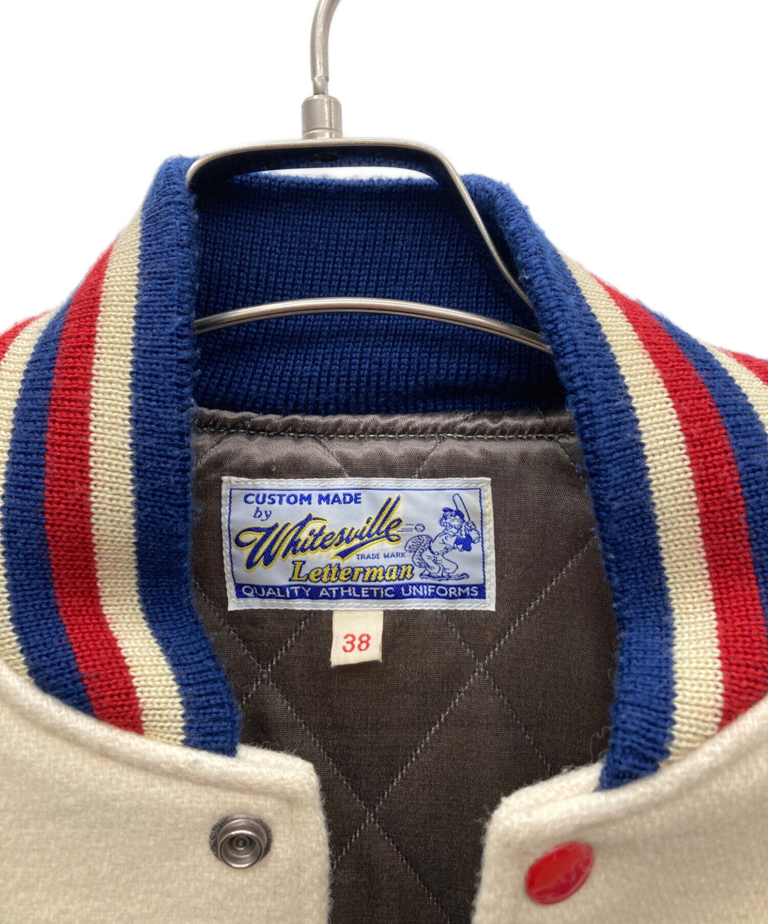 中古・古着通販】whitesville (ホワイツビル) スタジャン ホワイト