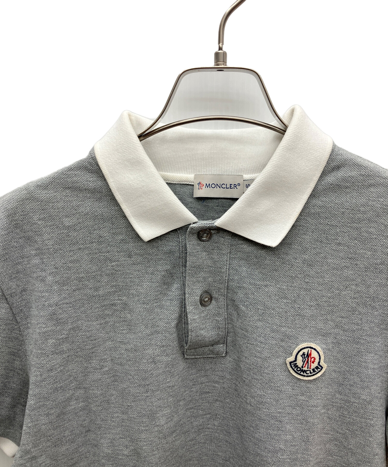中古・古着通販】MONCLER (モンクレール) ポロシャツ グレー サイズ:S