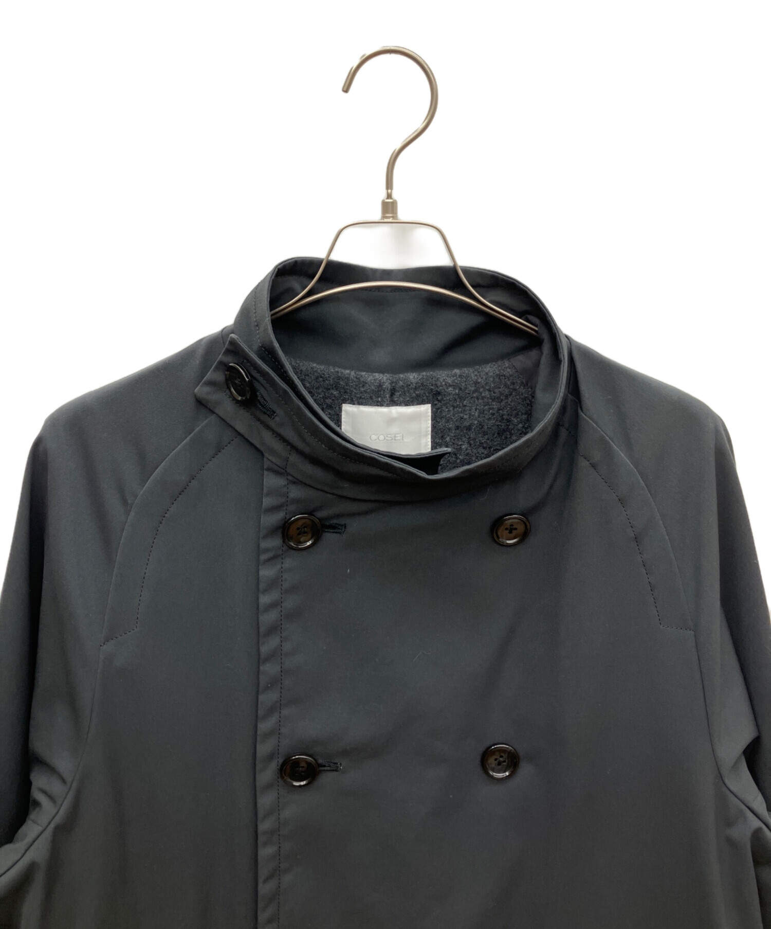 中古・古着通販】COSEI (コセイ) ダブルコート ブラック サイズ