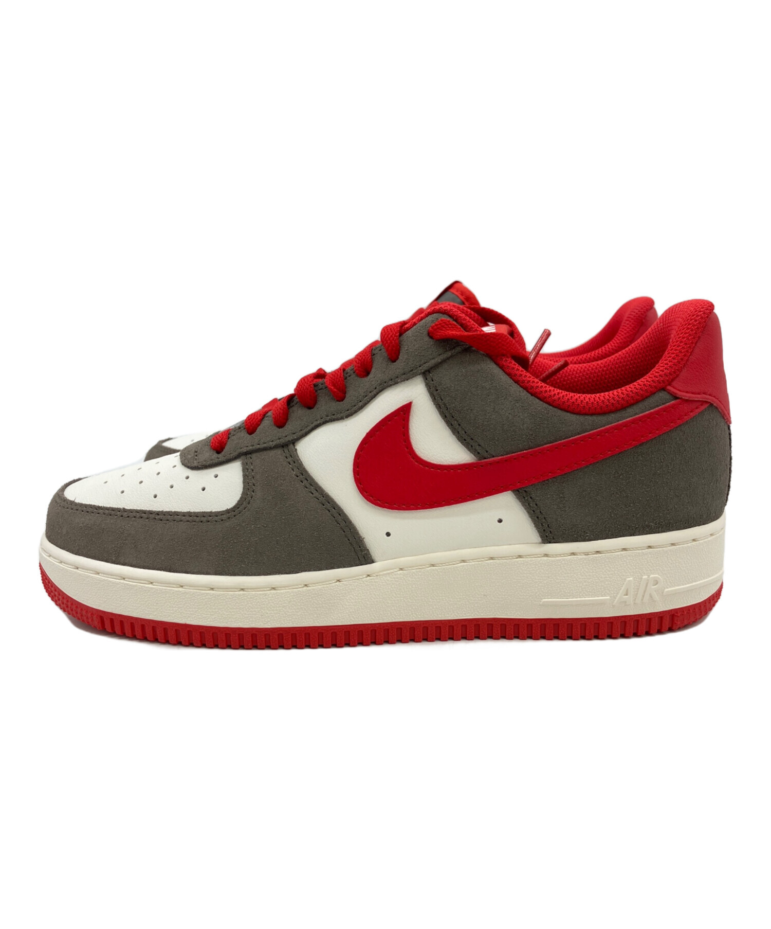 中古・古着通販】NIKE (ナイキ) AIR FORCE1 LOW グレー×レッド サイズ 