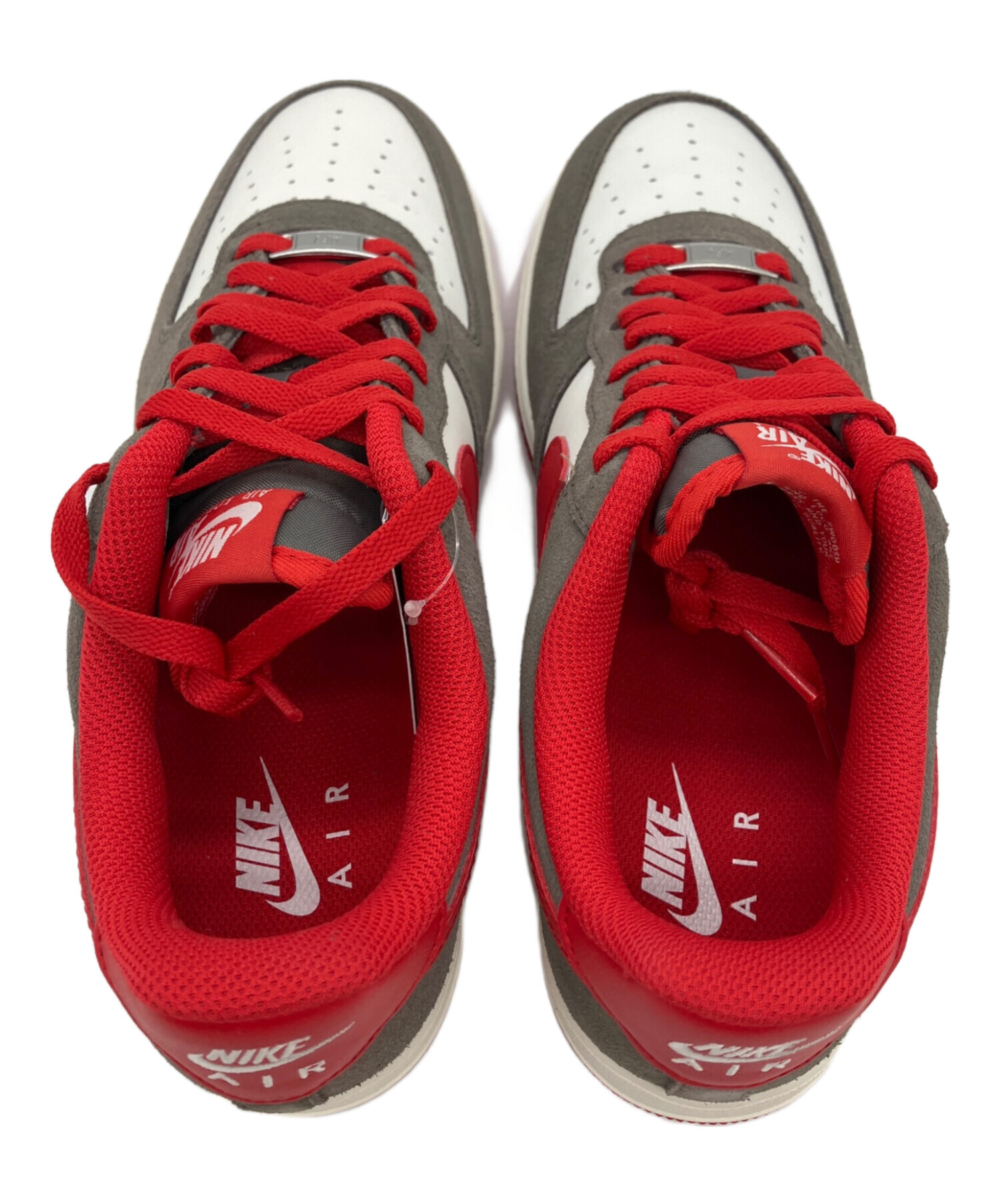 中古・古着通販】NIKE (ナイキ) AIR FORCE1 LOW グレー×レッド サイズ 