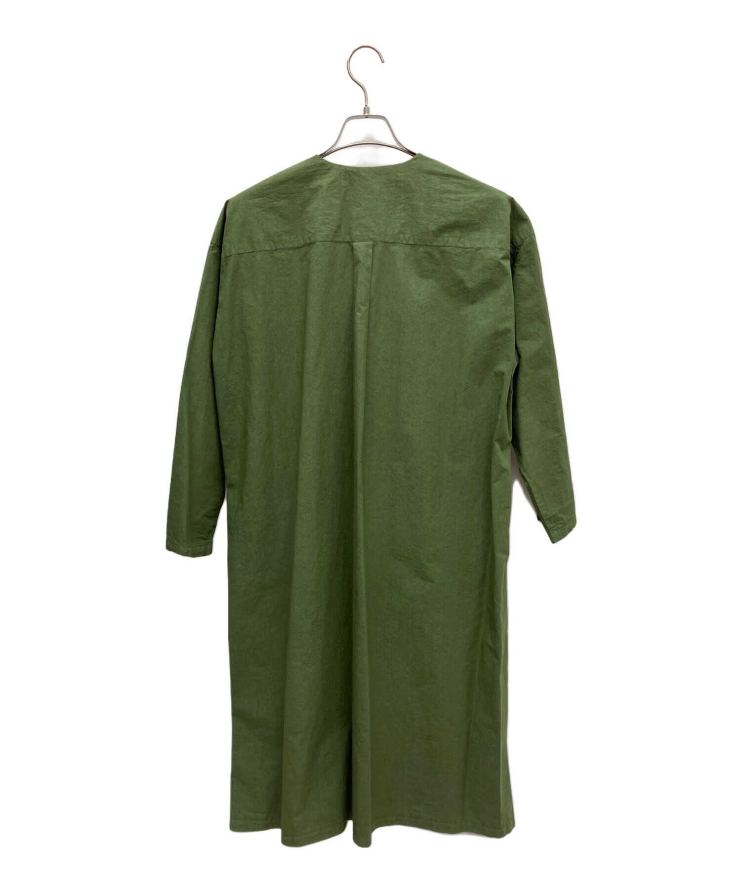 中古・古着通販】nest Robe (ネストローブ) 長袖ワンピース グリーン 