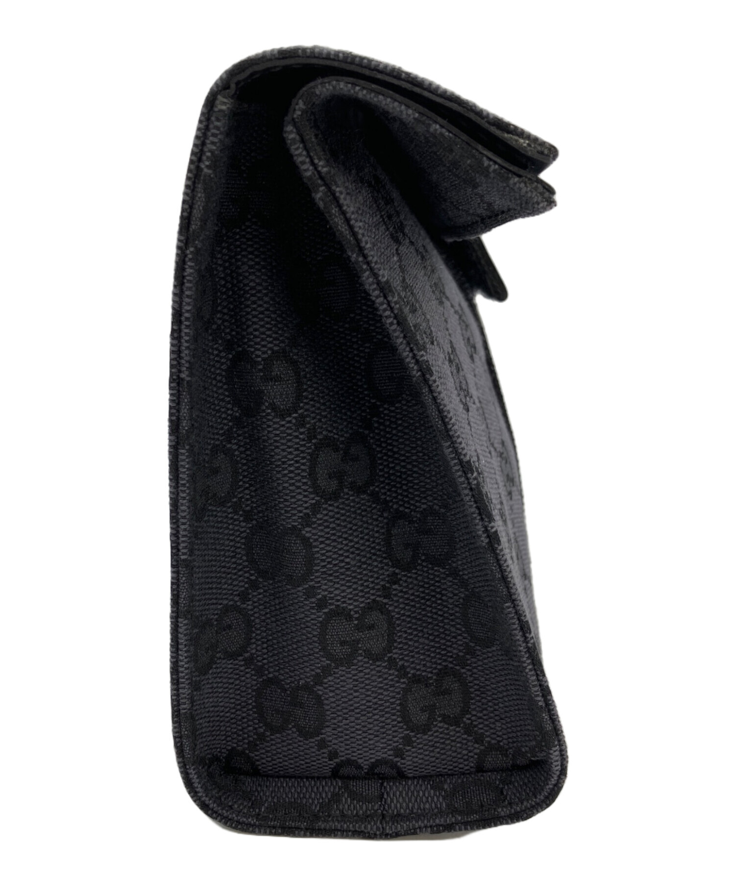 中古・古着通販】GUCCI (グッチ) GGキャンバスポーチ ブラック 