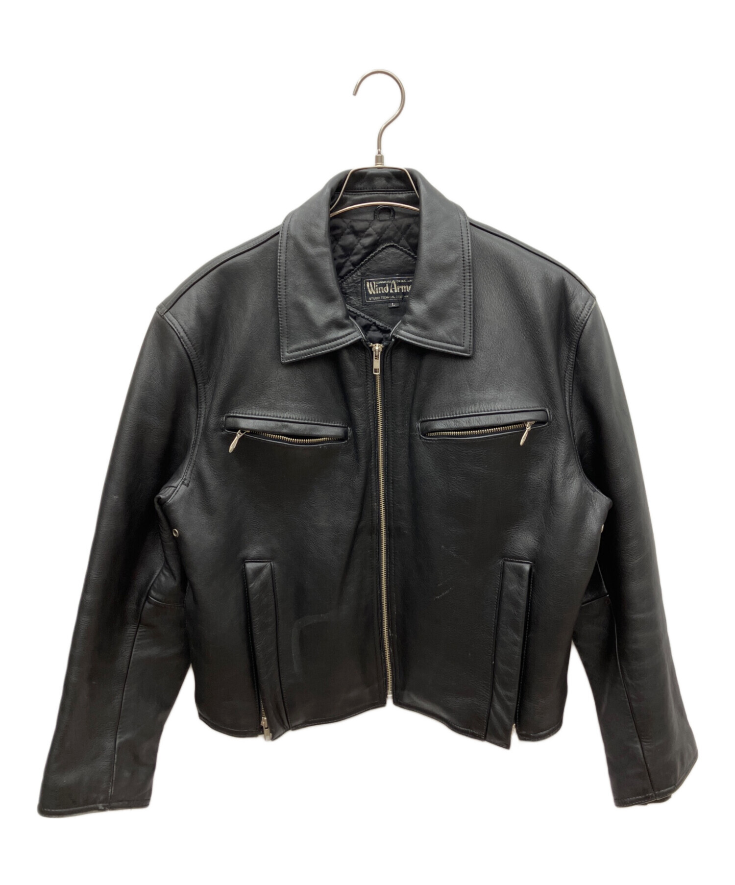 雰囲気抜群 本革レザーカーコート Lサイズ レザージャケット コート