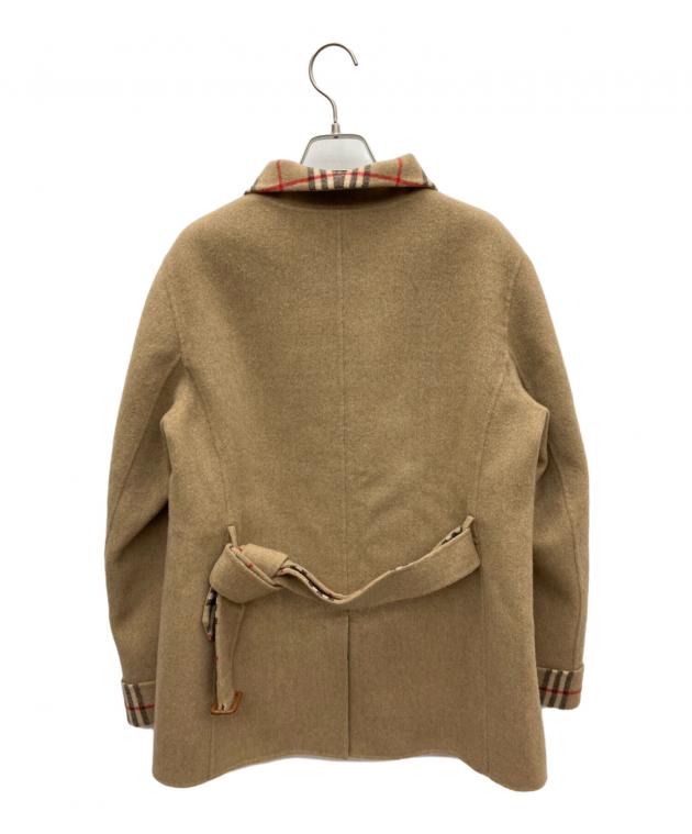 ●中古 高級 バーバリーロンドン ムートンファー ウール ブルゾン ハーフコート 中古・古着通販】BURBERRY LONDON (バーバリーロンドン) ウール