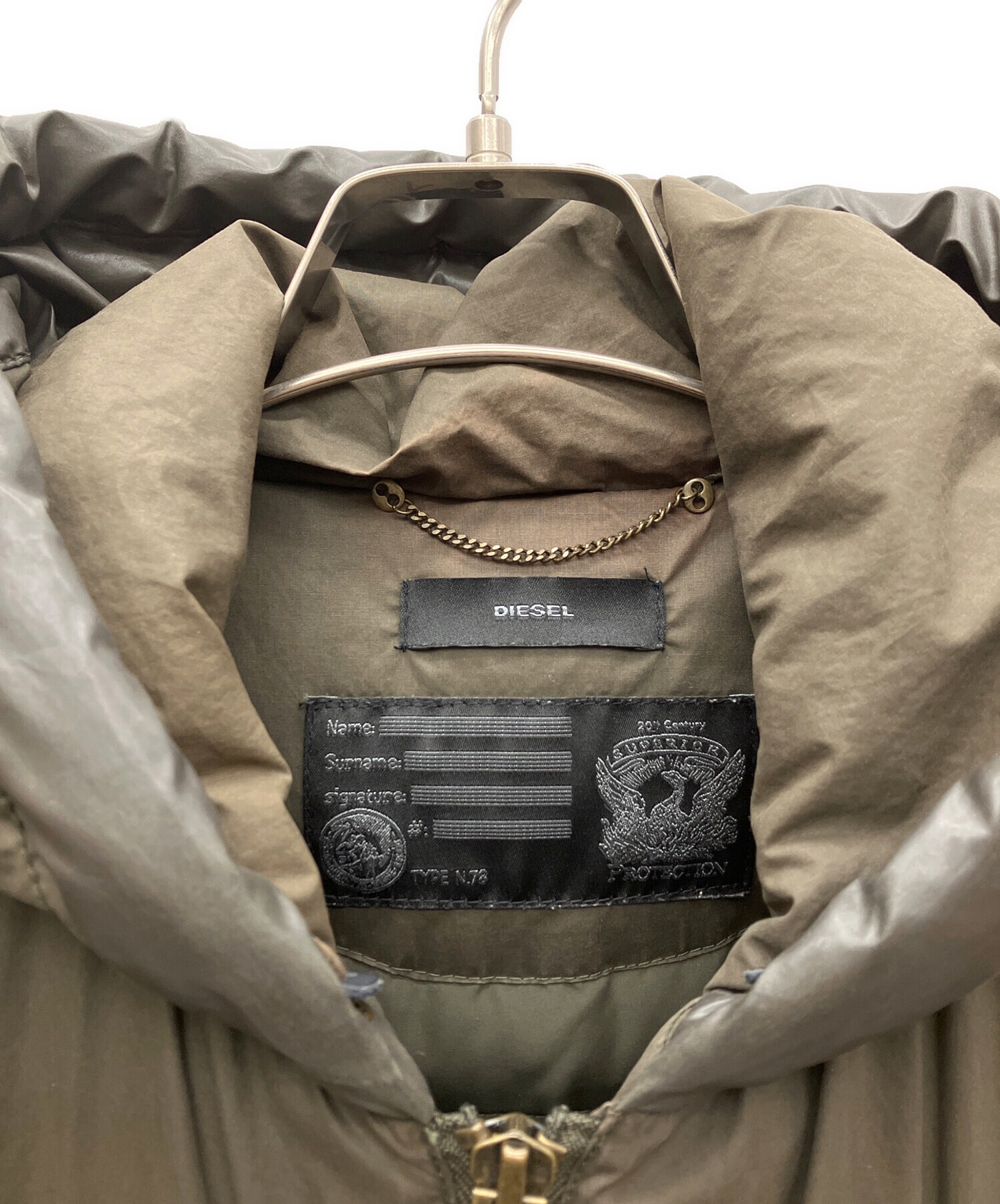 中古・古着通販】DIESEL (ディーゼル) ダウンジャケット カーキ