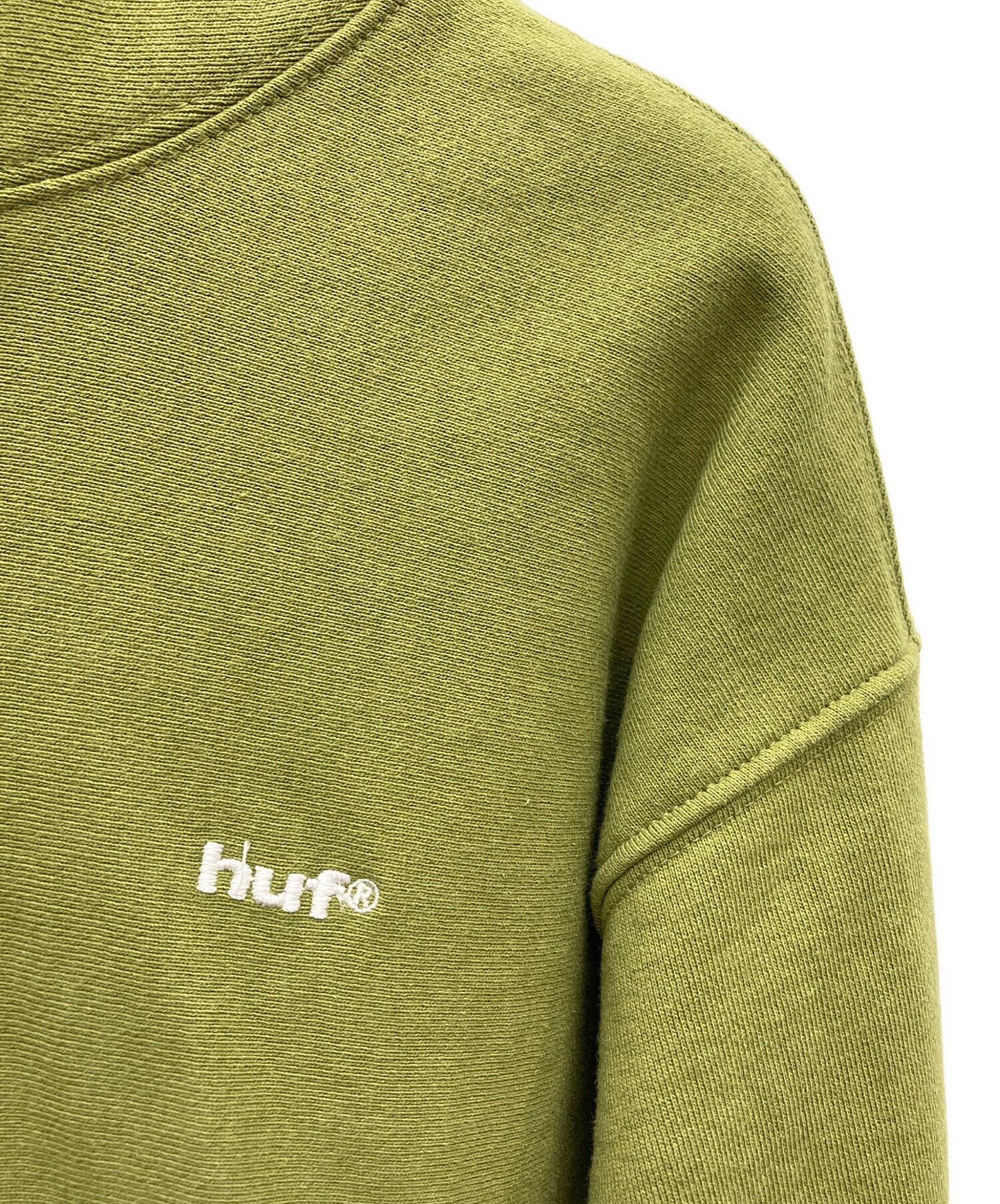中古・古着通販】HUF (ハフ) プルオーバーパーカー グリーン サイズ:S 