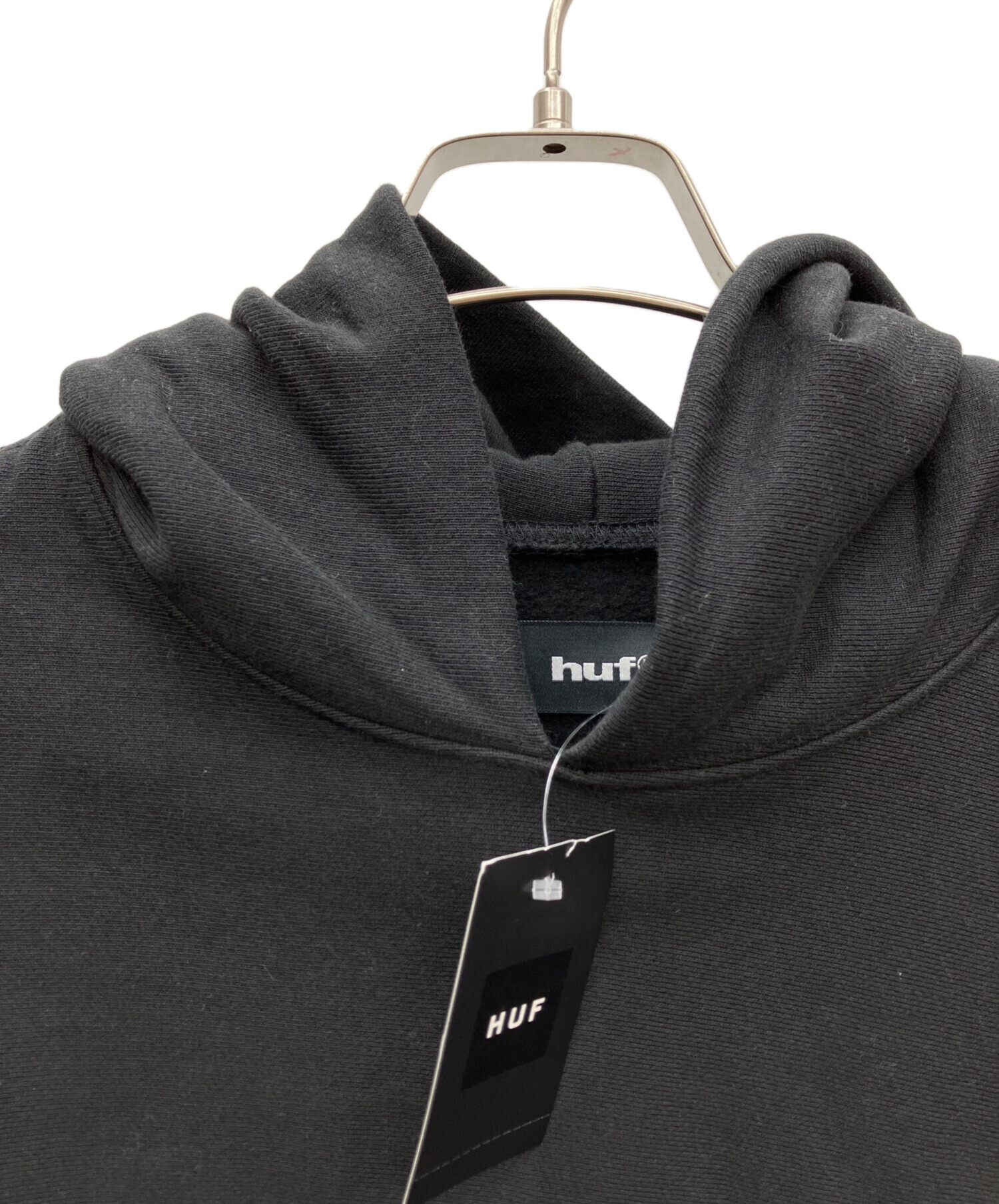 中古・古着通販】HUF (ハフ) プルオーバーパーカー ブラック サイズ:S 