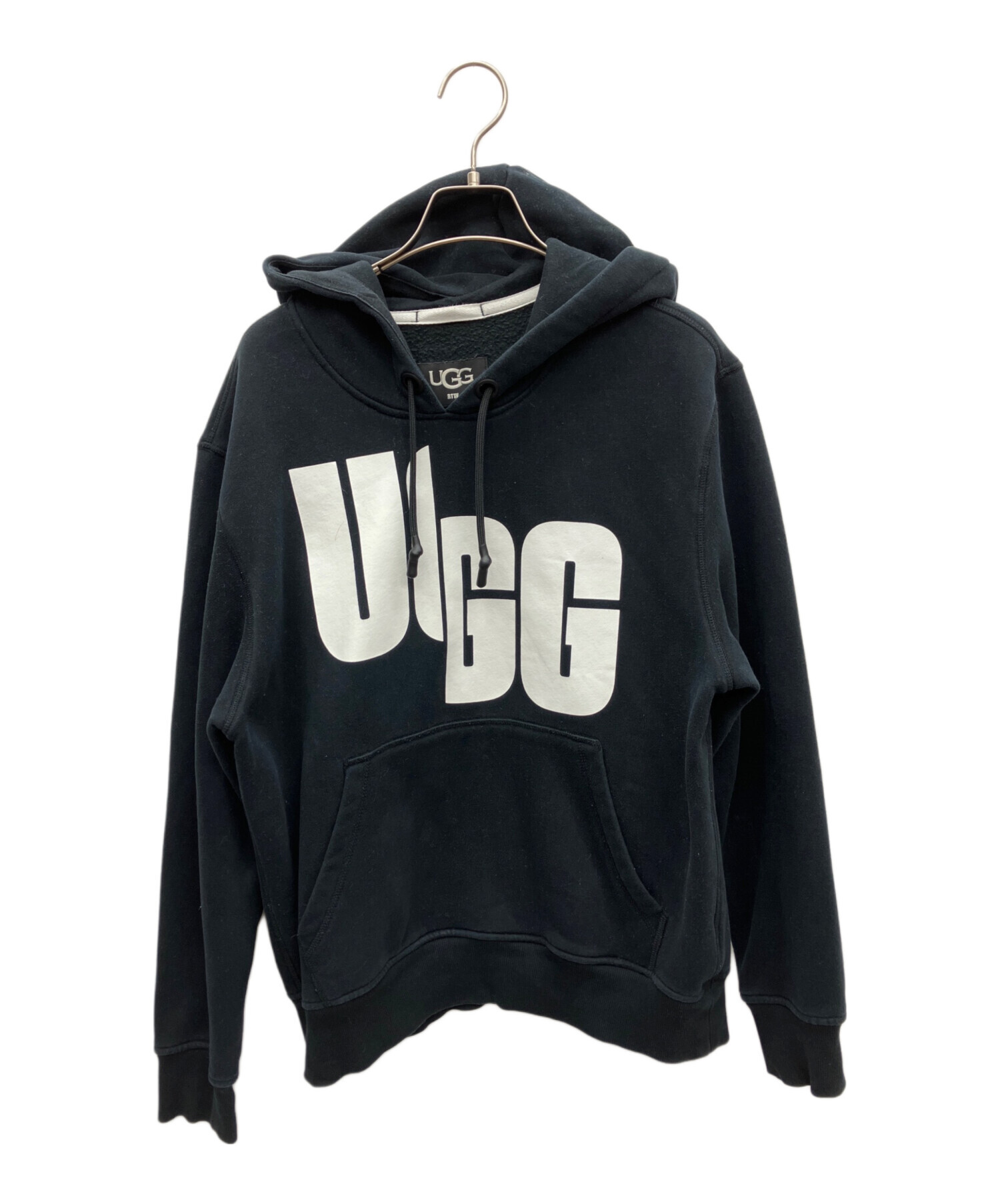 中古・古着通販】UGG (アグ) プルオーバーパーカー ブラック サイズ:S 