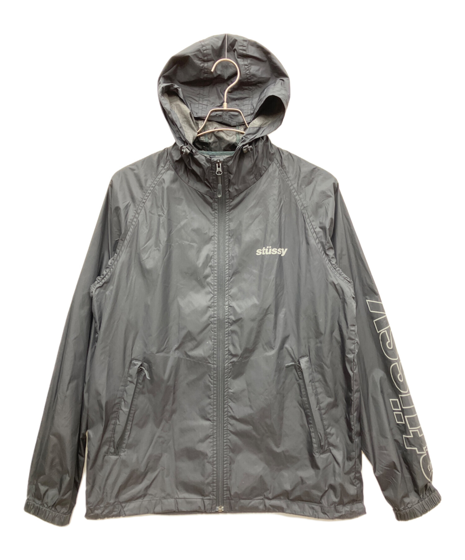 中古・古着通販】stussy (ステューシー) ナイロンパーカー ブラック