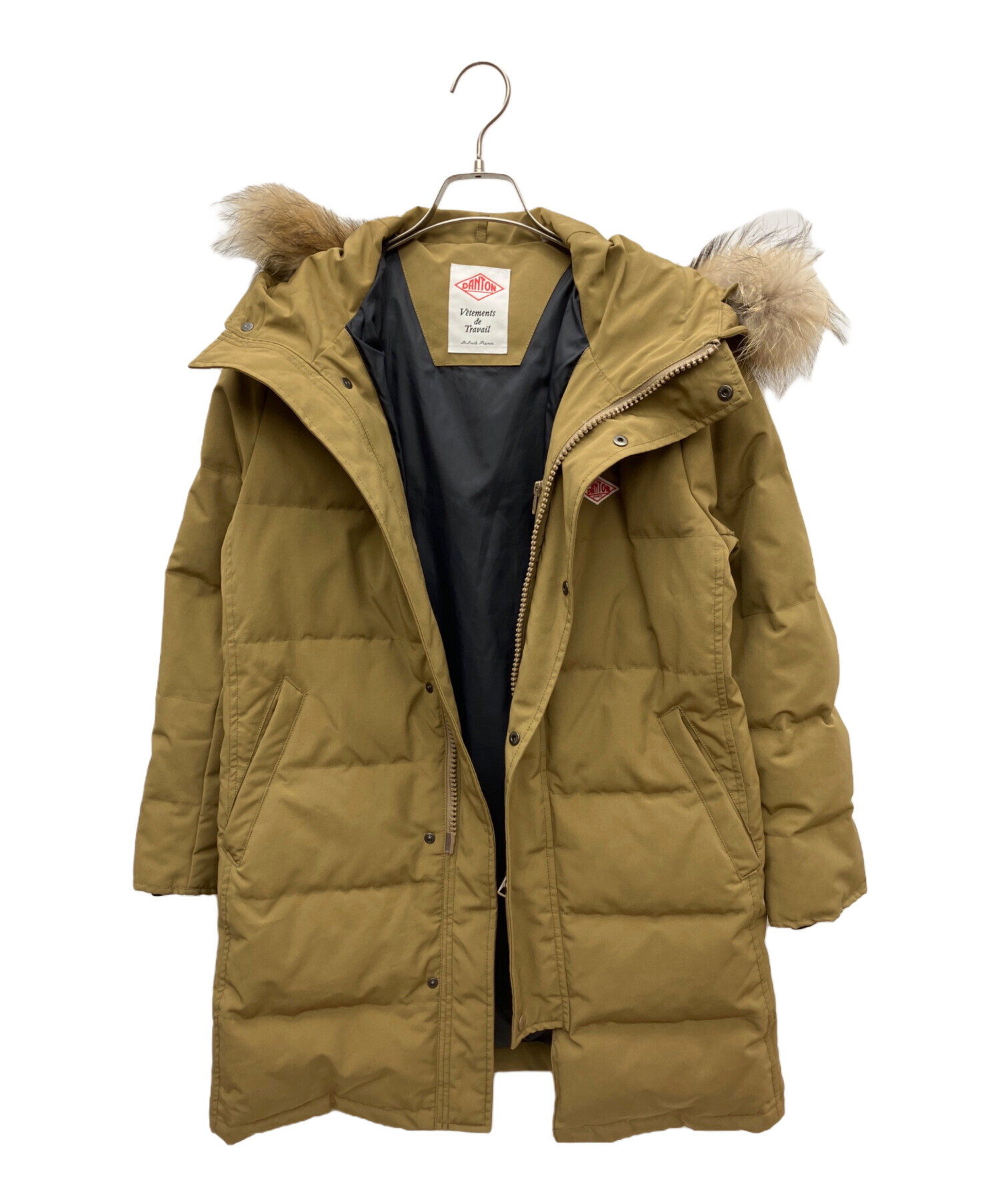 中古・古着通販】DANTON (ダントン) フード付きダウンコート ブラウン