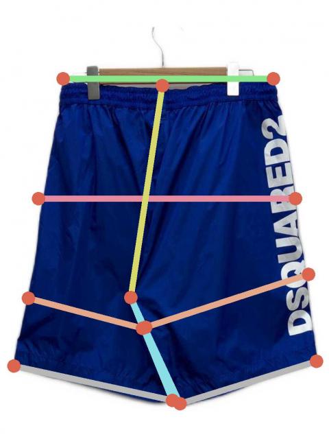 中古・古着通販】DSQUARED2 (ディースクエアード) ハーフパンツ ブルー