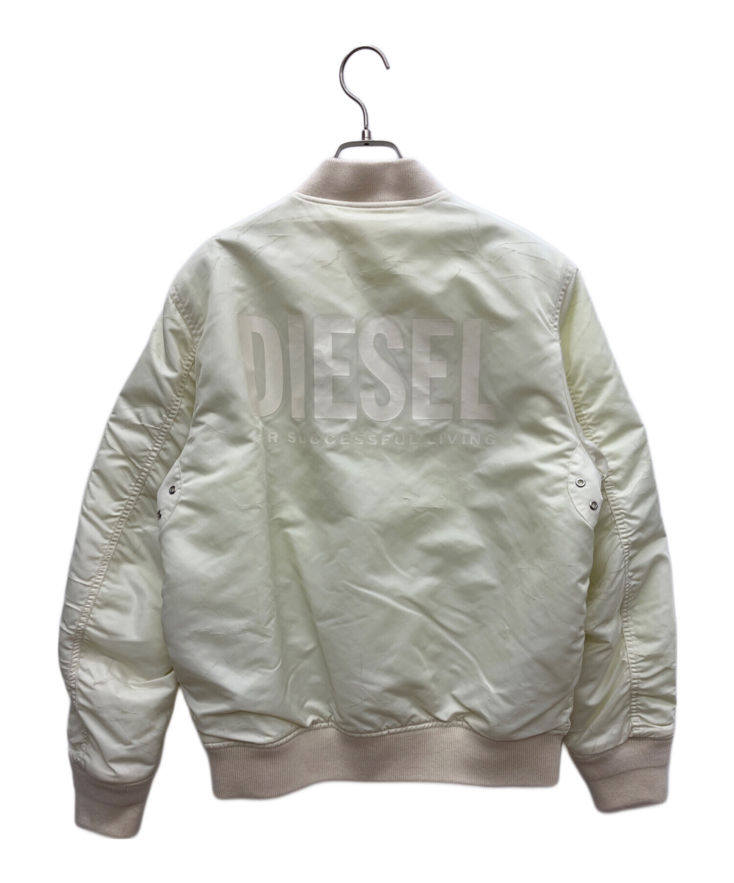 未使用 ディーゼル ブルゾン MA-1 ラムレザージャケット ダメージ加工 中古・古着通販】DIESEL (ディーゼル) リバーシブルダメージ加工MA-1