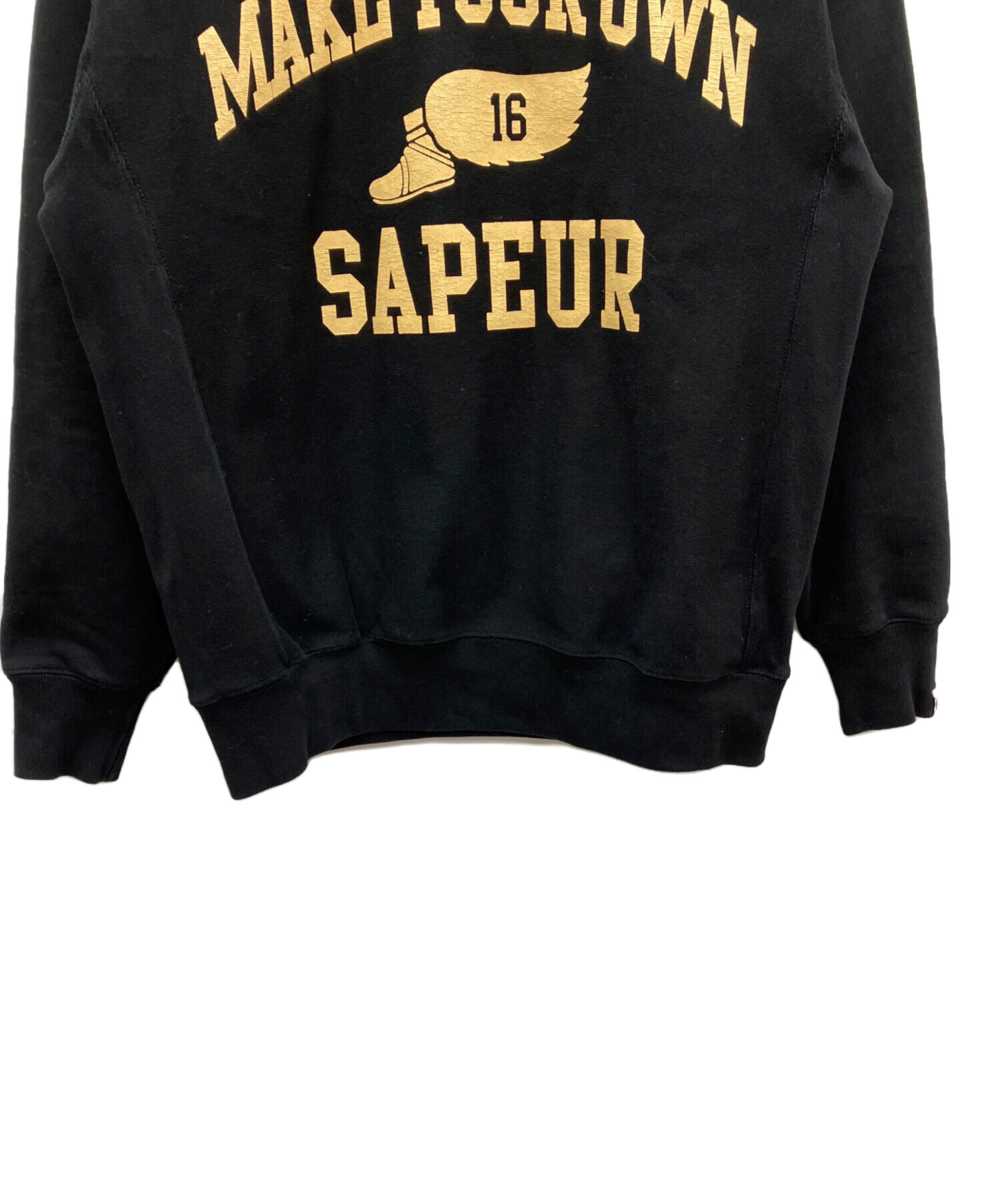 中古・古着通販】SAPEur (サプール) WING FOOT スウェット ブラック