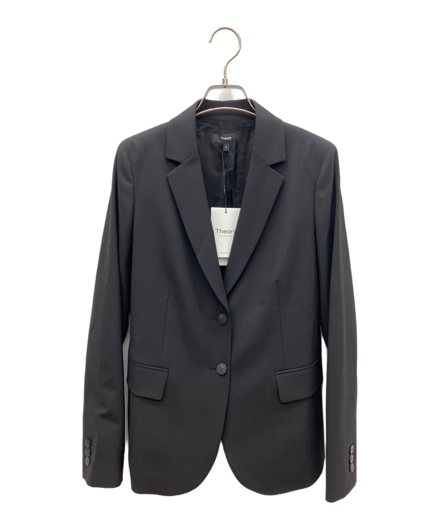 名品✨セオリー　Theory　テーラードジャケット　ブラック 中古・古着通販】theory (セオリー) テーラードジャケット ブラック