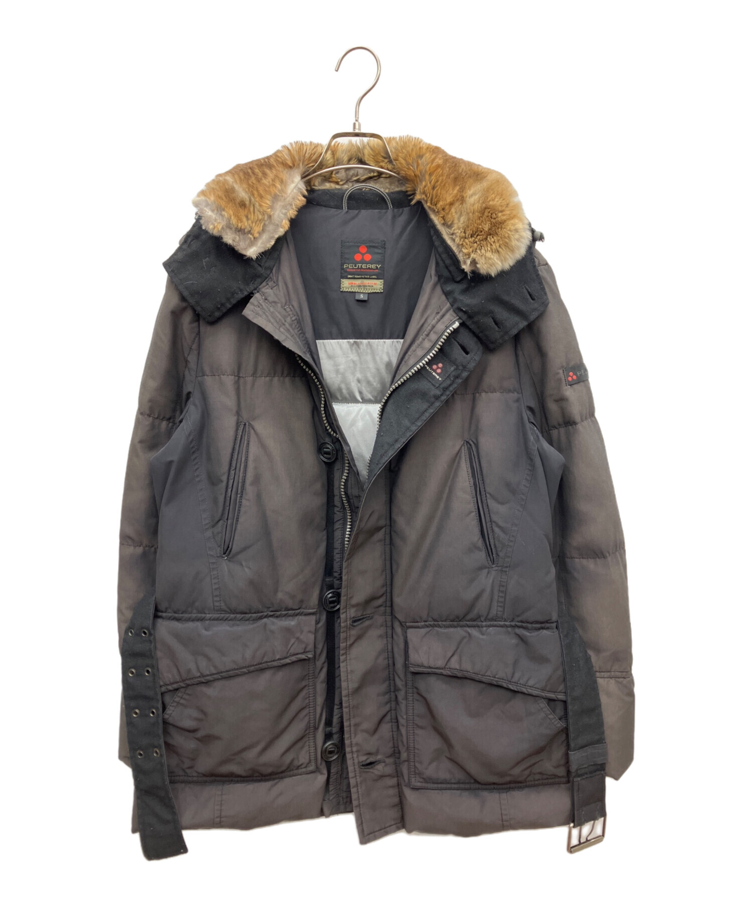 PEUTEREY ピューテリー　中綿ジャケット 中古・古着通販】PEUTEREY (ピューテリー) ラビットファー付ダウン