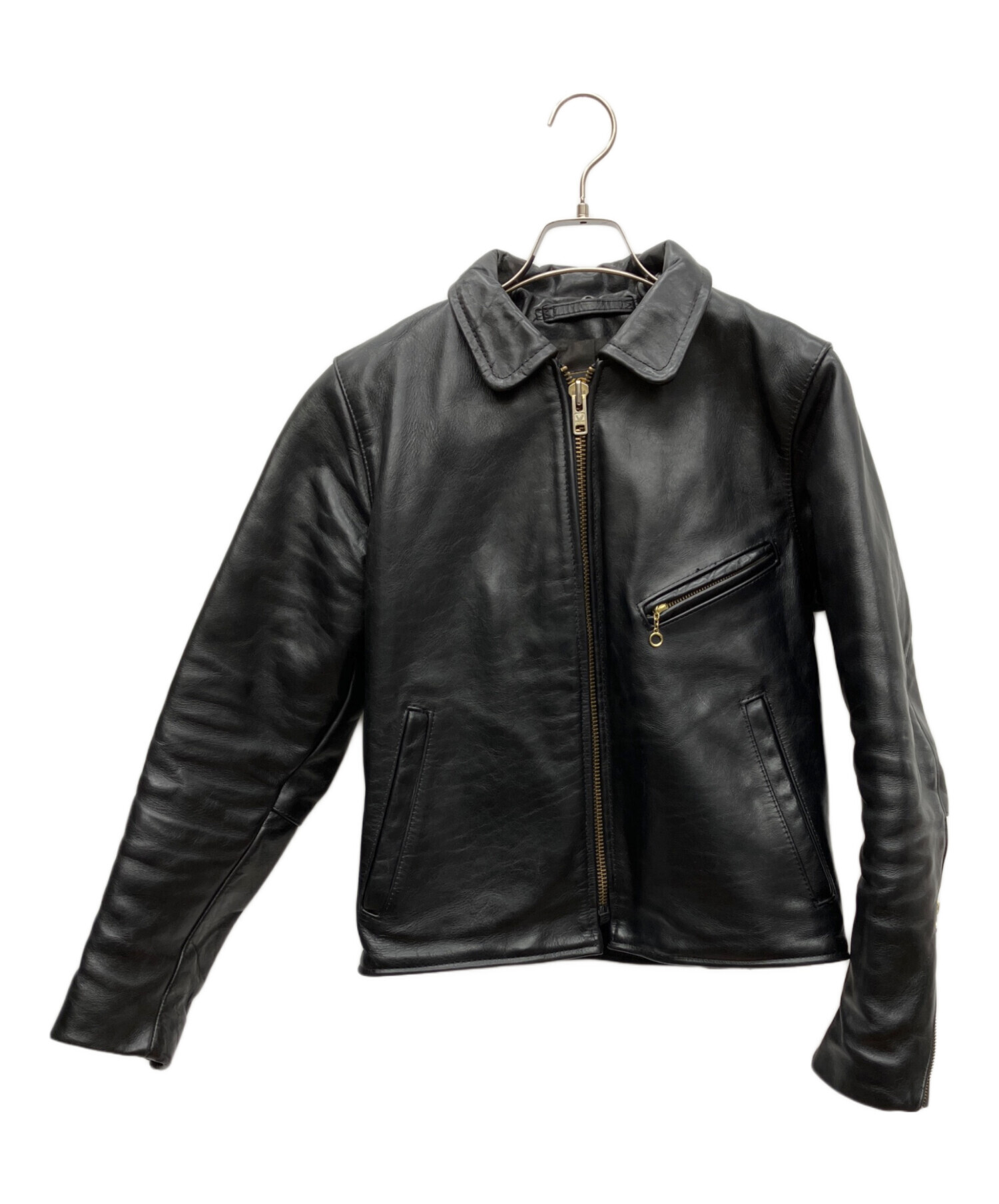 希少vanson シングルライダース タイプD 34 バンソン レザージャケット 中古・古着通販】VANSON (バンソン) シングルライダースジャケット