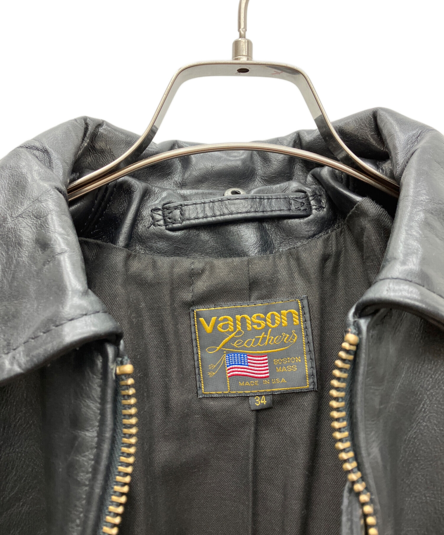 中古・古着通販】VANSON (バンソン) シングルライダースジャケット