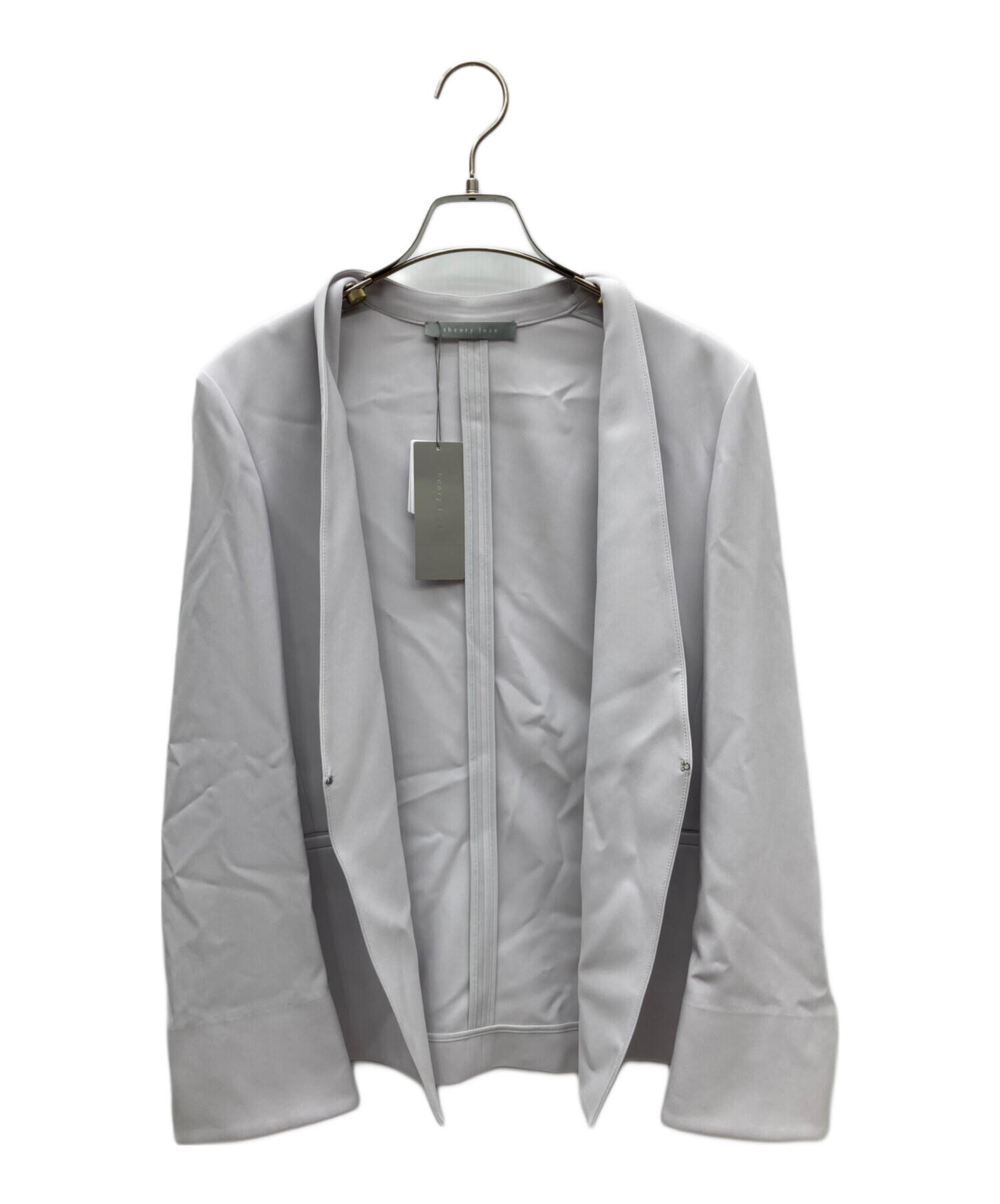 【未使用】Theory ノーカラージャケット サイズ2 theory（セオリー） 」 ノーカラージャケット 2 ブラック レディース