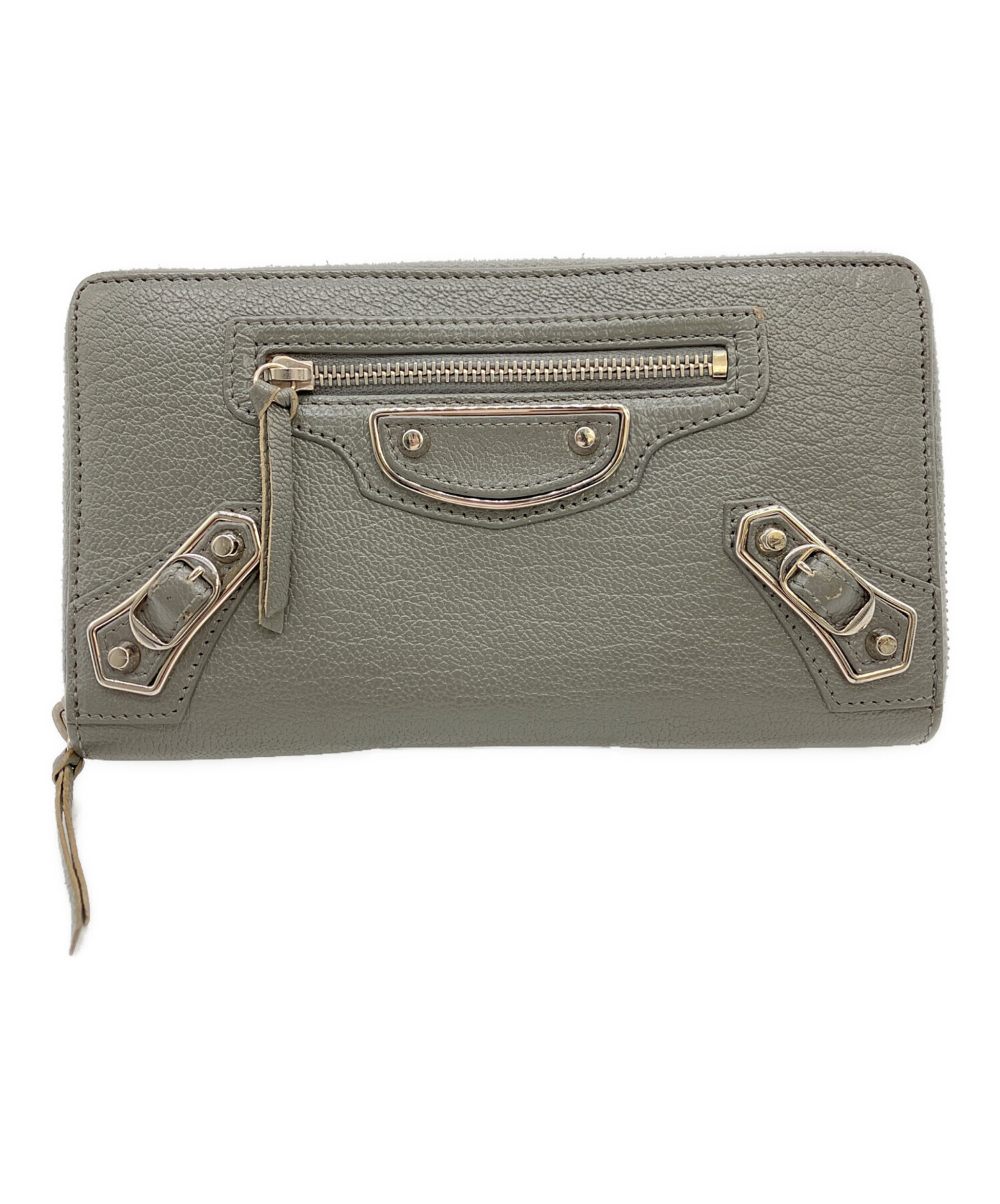 BALENCIAGA グレー 長財布 中古・古着通販】BALENCIAGA (バレンシアガ) 長財布 グレー｜ブランド