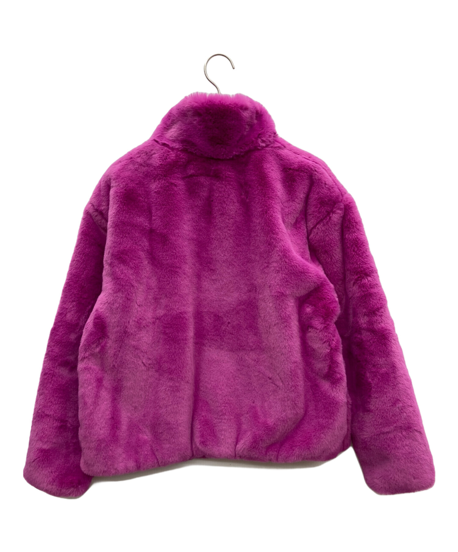 【ゆこりん様】NIKE ナイキ フェイクファー　スウッシュ　ジャケット　ピンク 中古・古着通販】NIKE (ナイキ) フェイクファージャケット