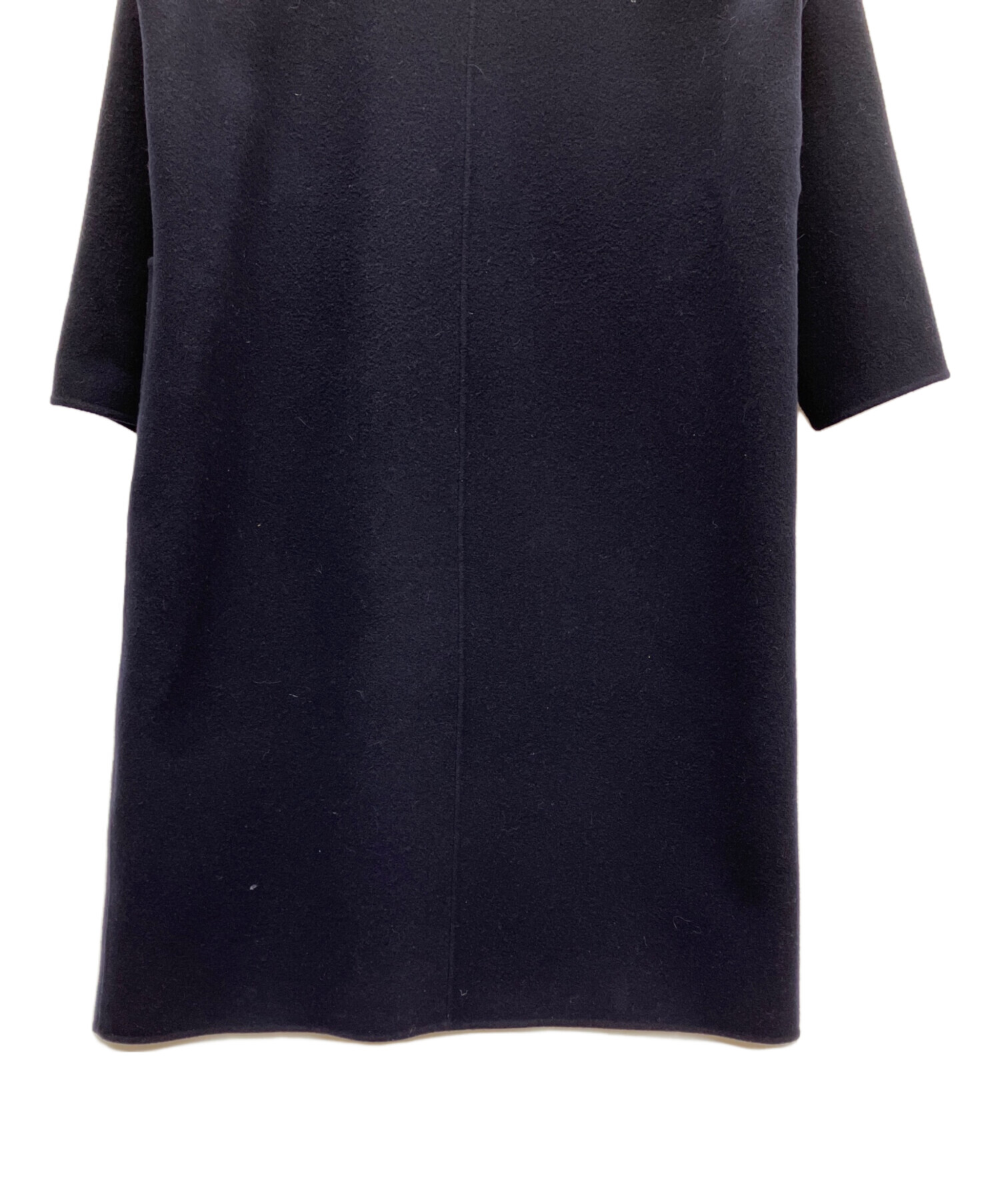 中古・古着通販】SOEJU (ソージュ) ウールリバーローブコート ネイビー