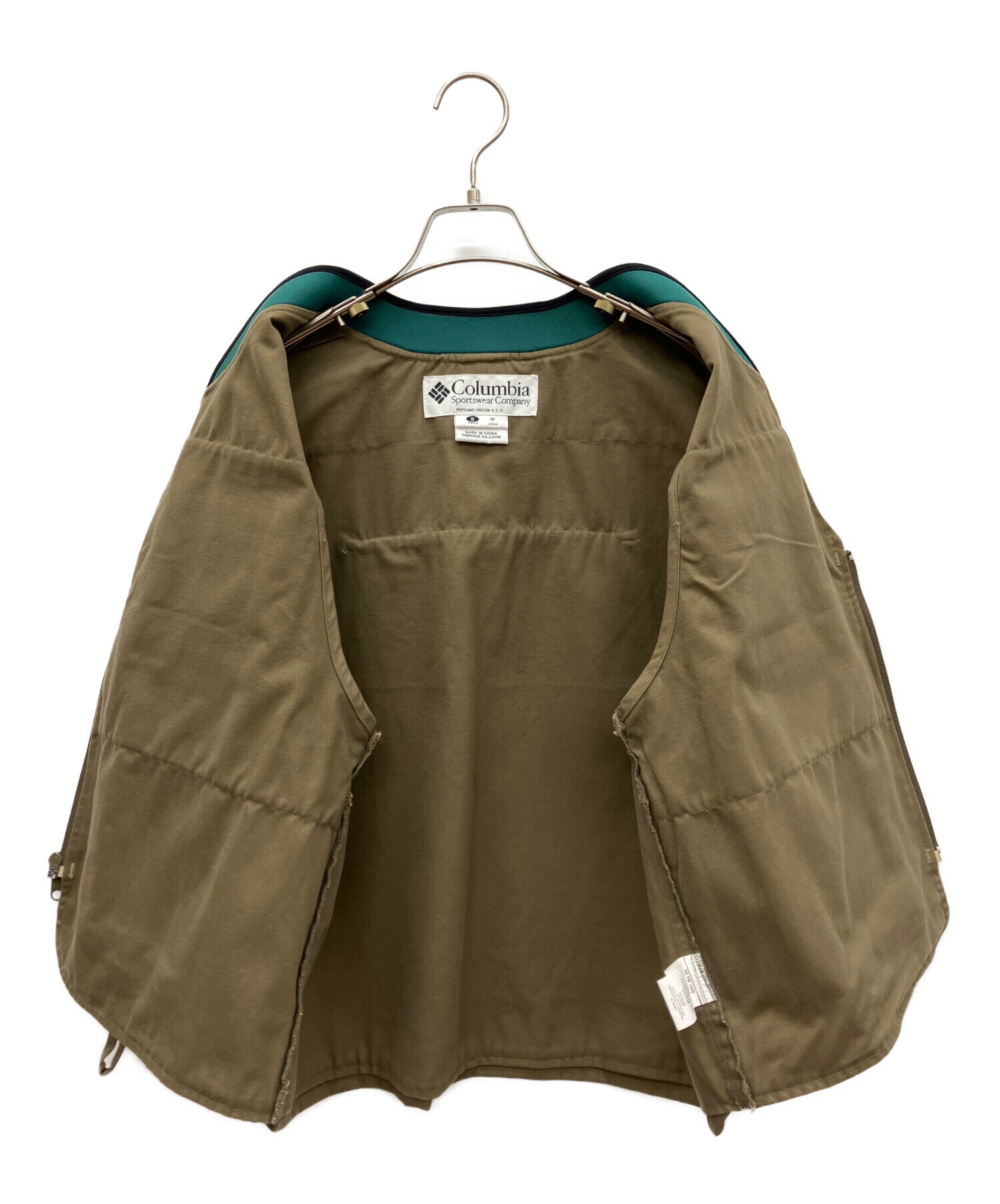 さとう ヴィンテージ コロンビア旧タグ フィッシングベスト オリーブ色 中古・古着通販】Columbia (コロンビア) フィッシングベスト オリーブ